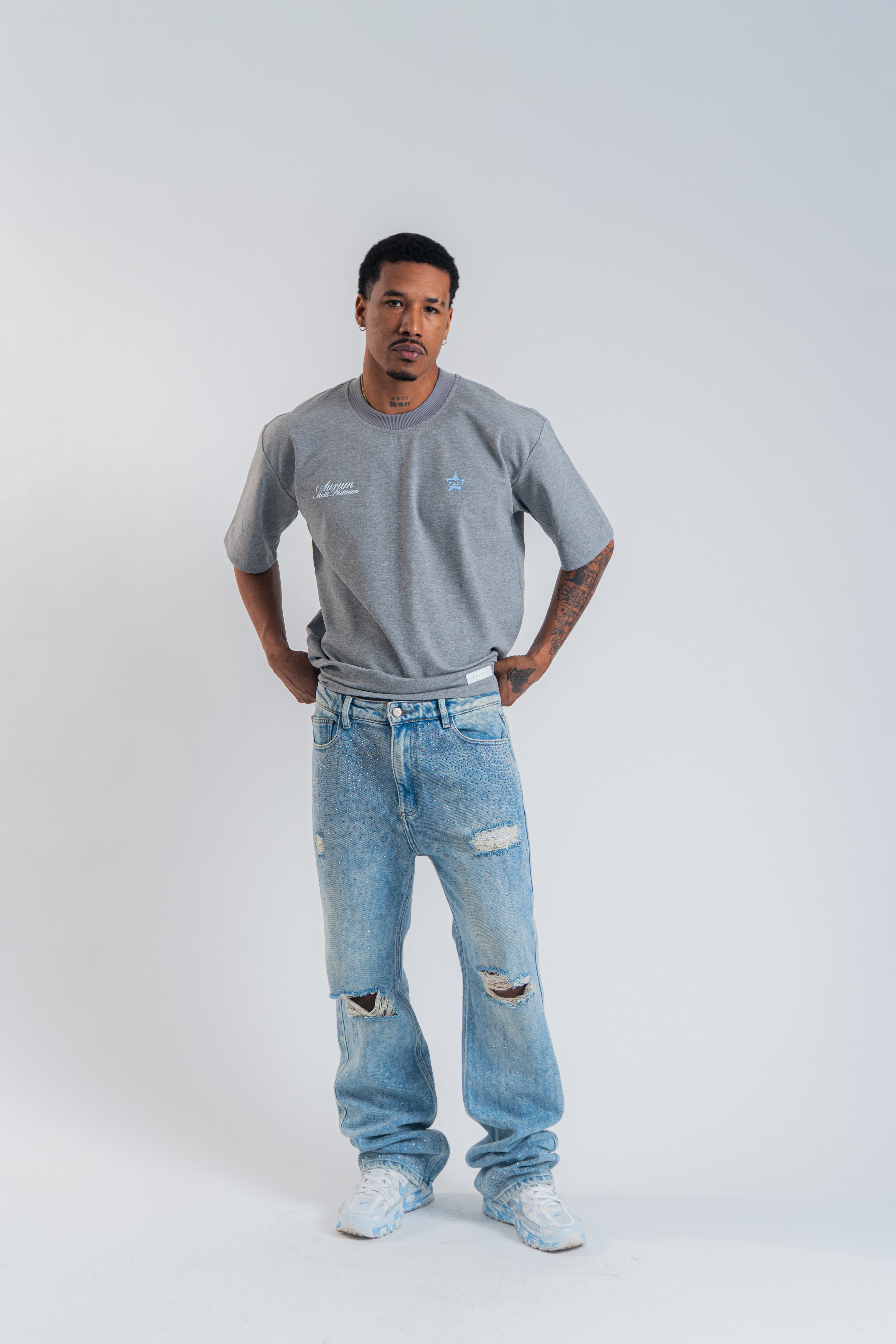 Blue Shiny Jeans