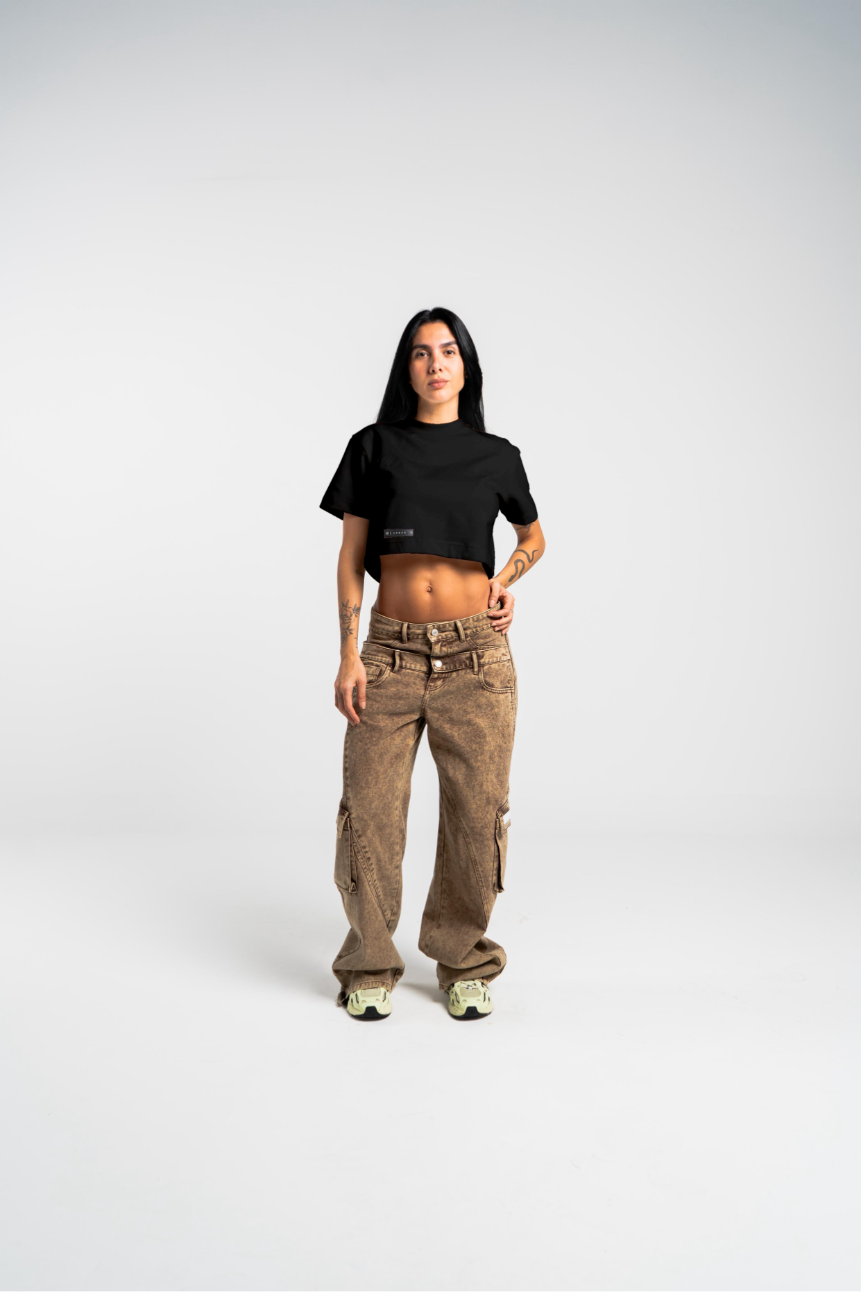 Black Born To Fly Croptop