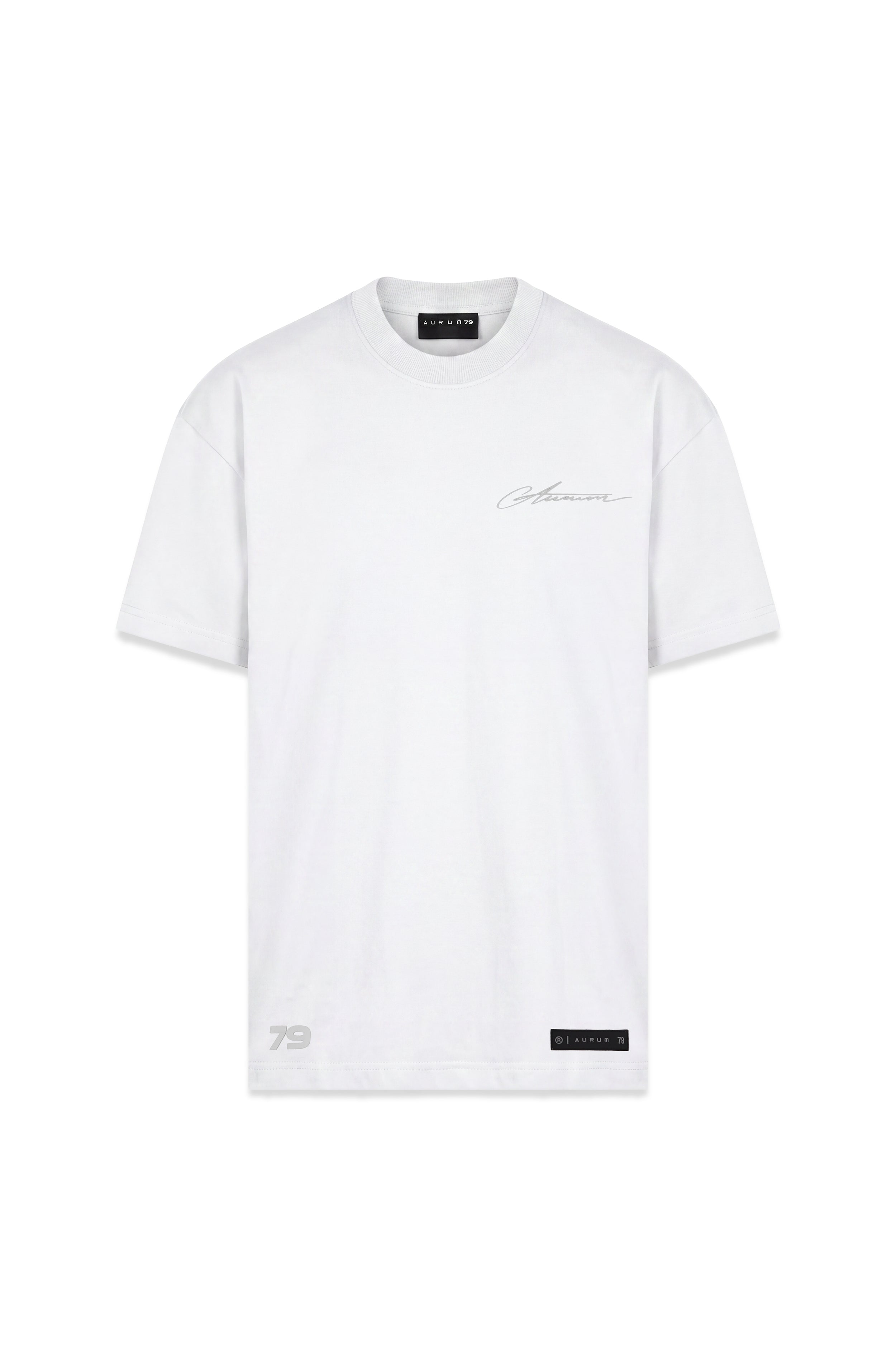 Aurum Overzized White Line T-Shirt Marfil — AURUM 79
