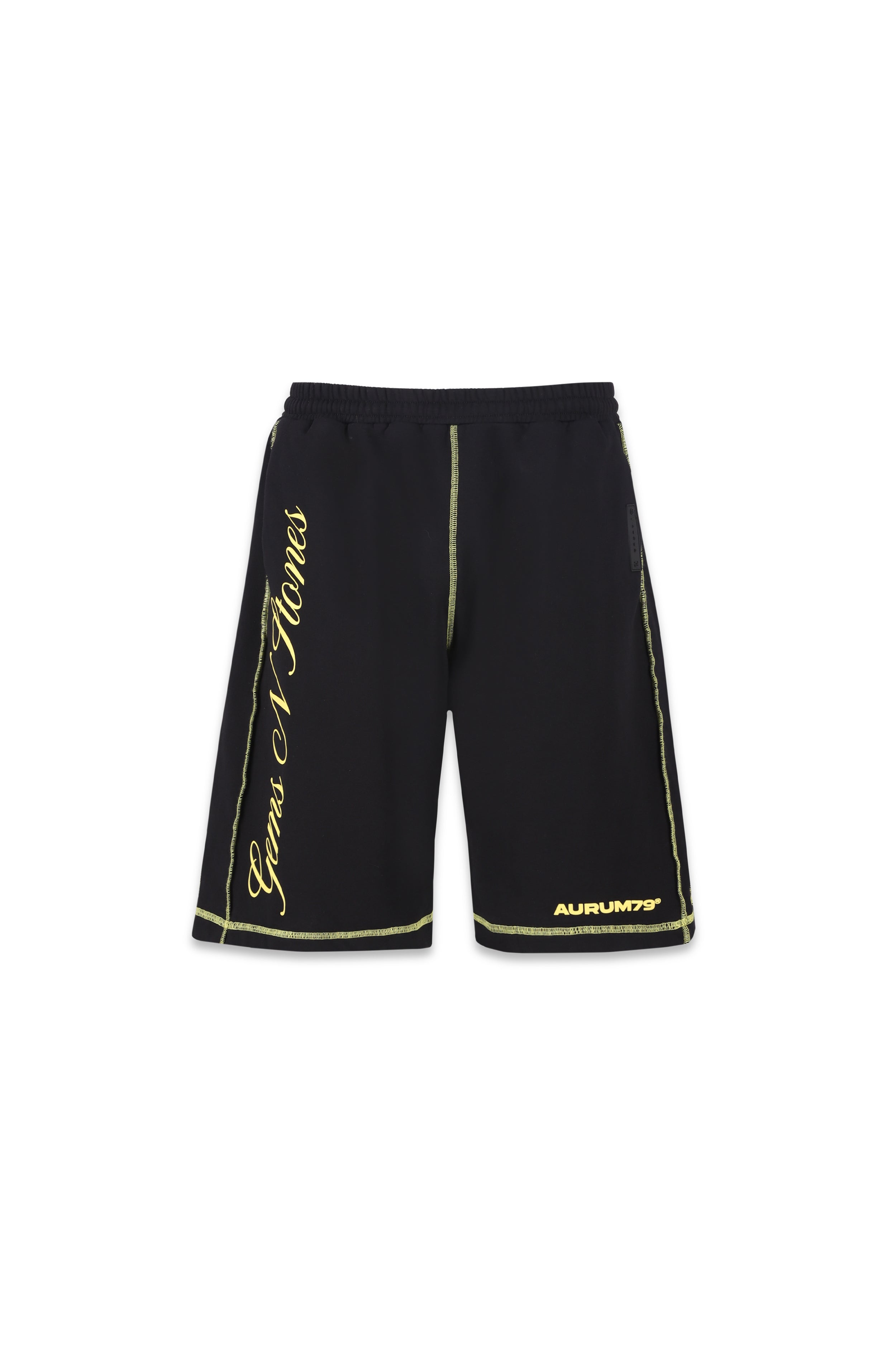 Gems Seams Loose Fit Shorts Negro — AURUM 79