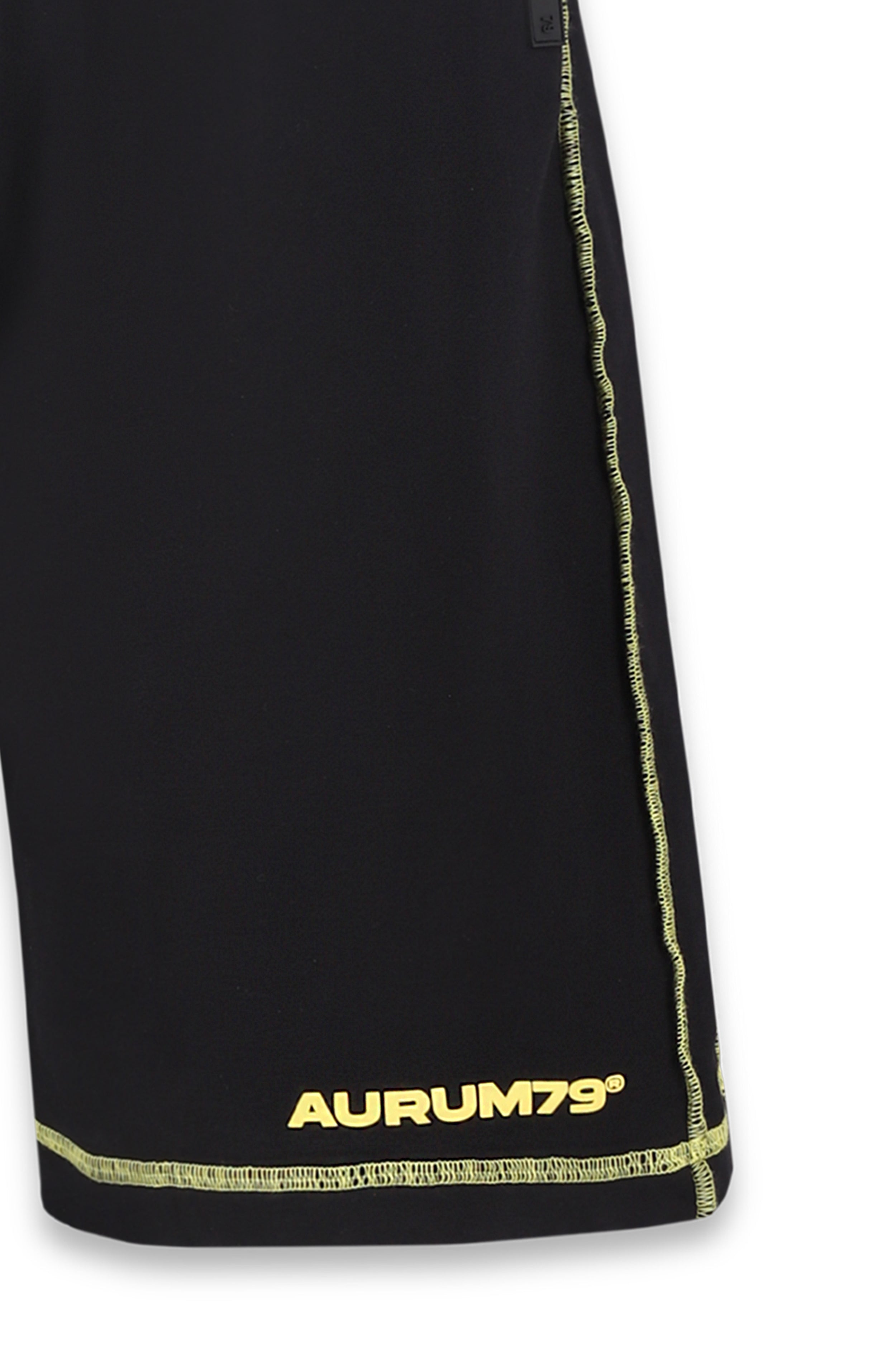 Gems Seams Loose Fit Shorts Negro — AURUM 79