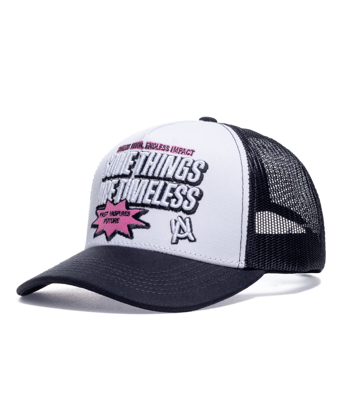 Magazine Trucker Cap Negro & Blanco — AURUM 79