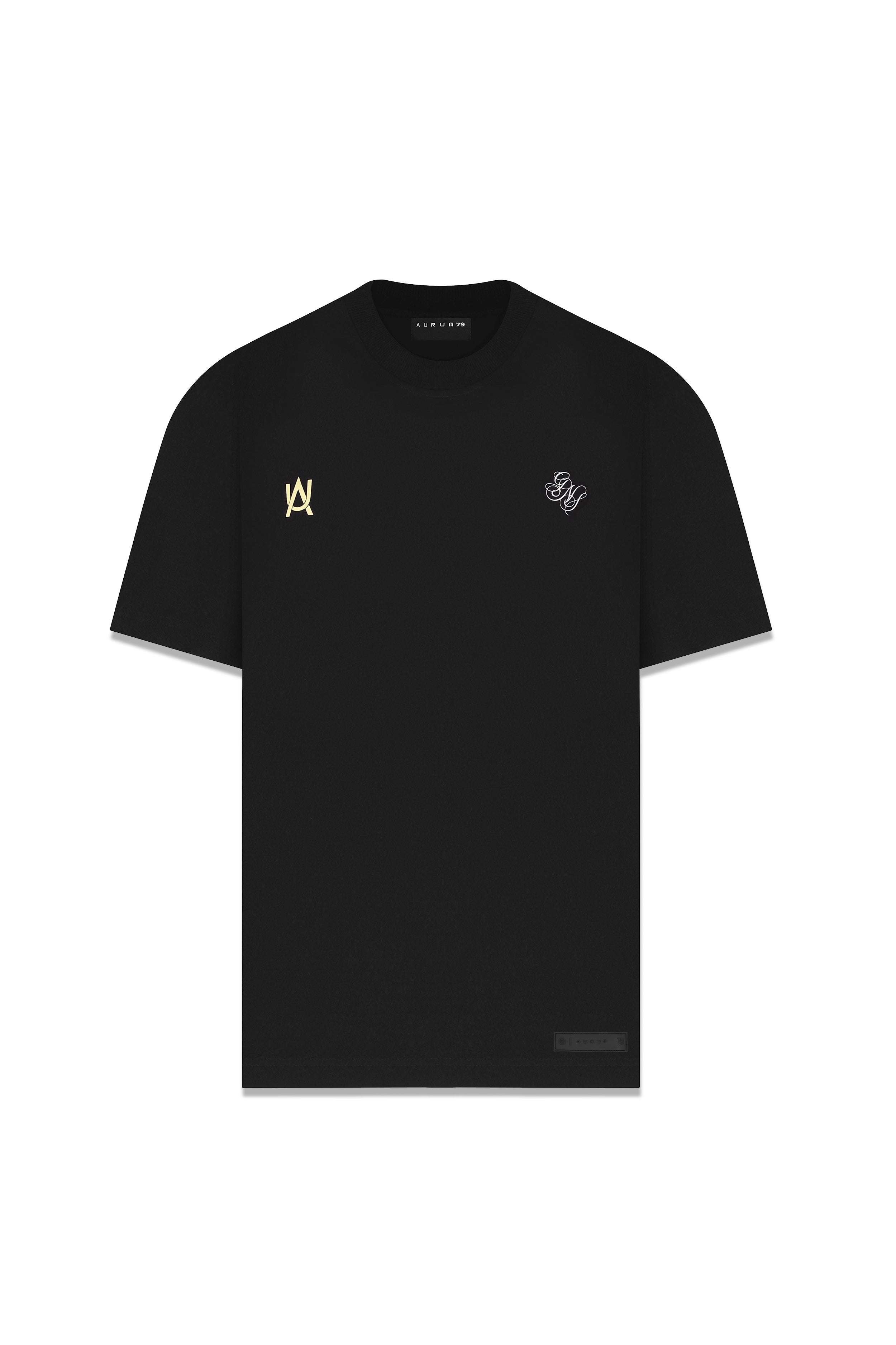 Neckless Semi Oversized T-Shirt Negro — AURUM 79