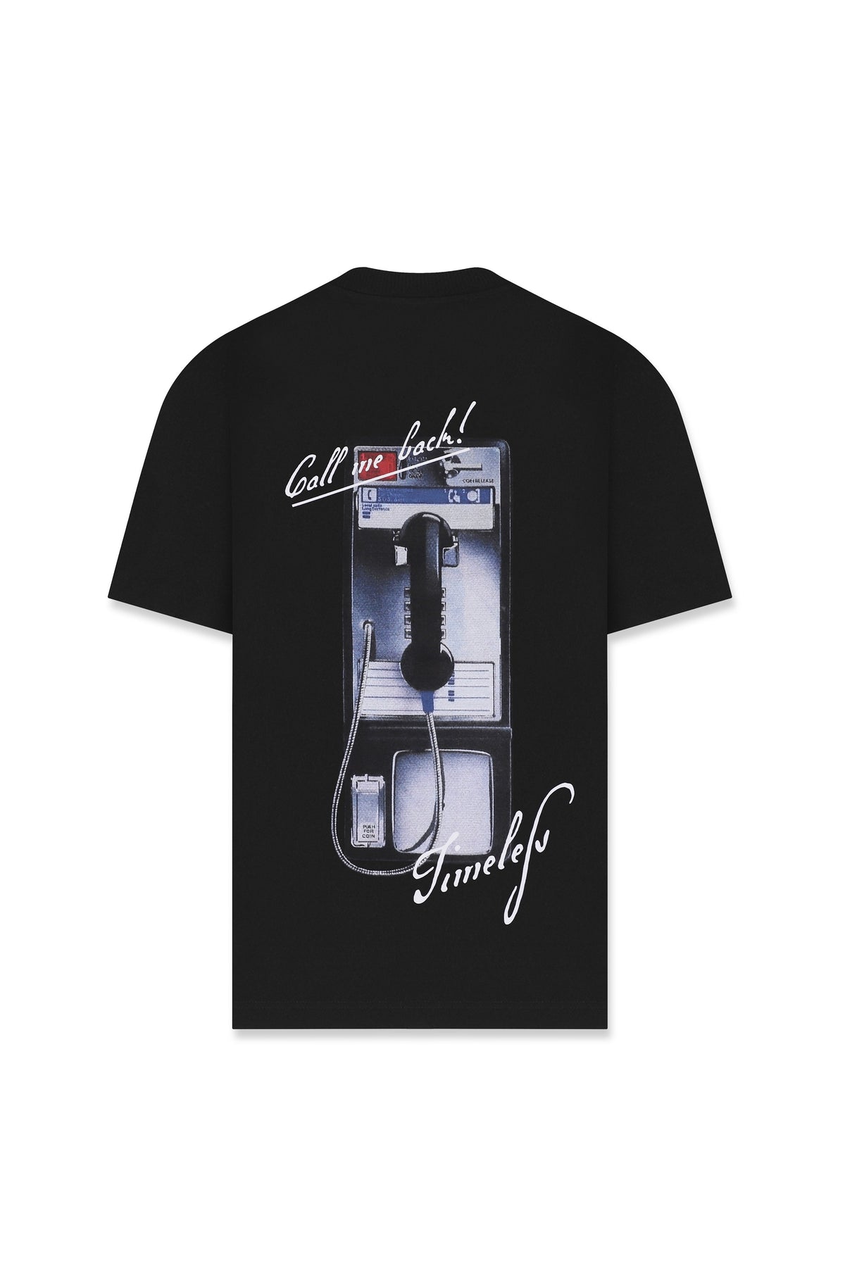 Phone Call Oversized T-Shirt Negro — AURUM 79