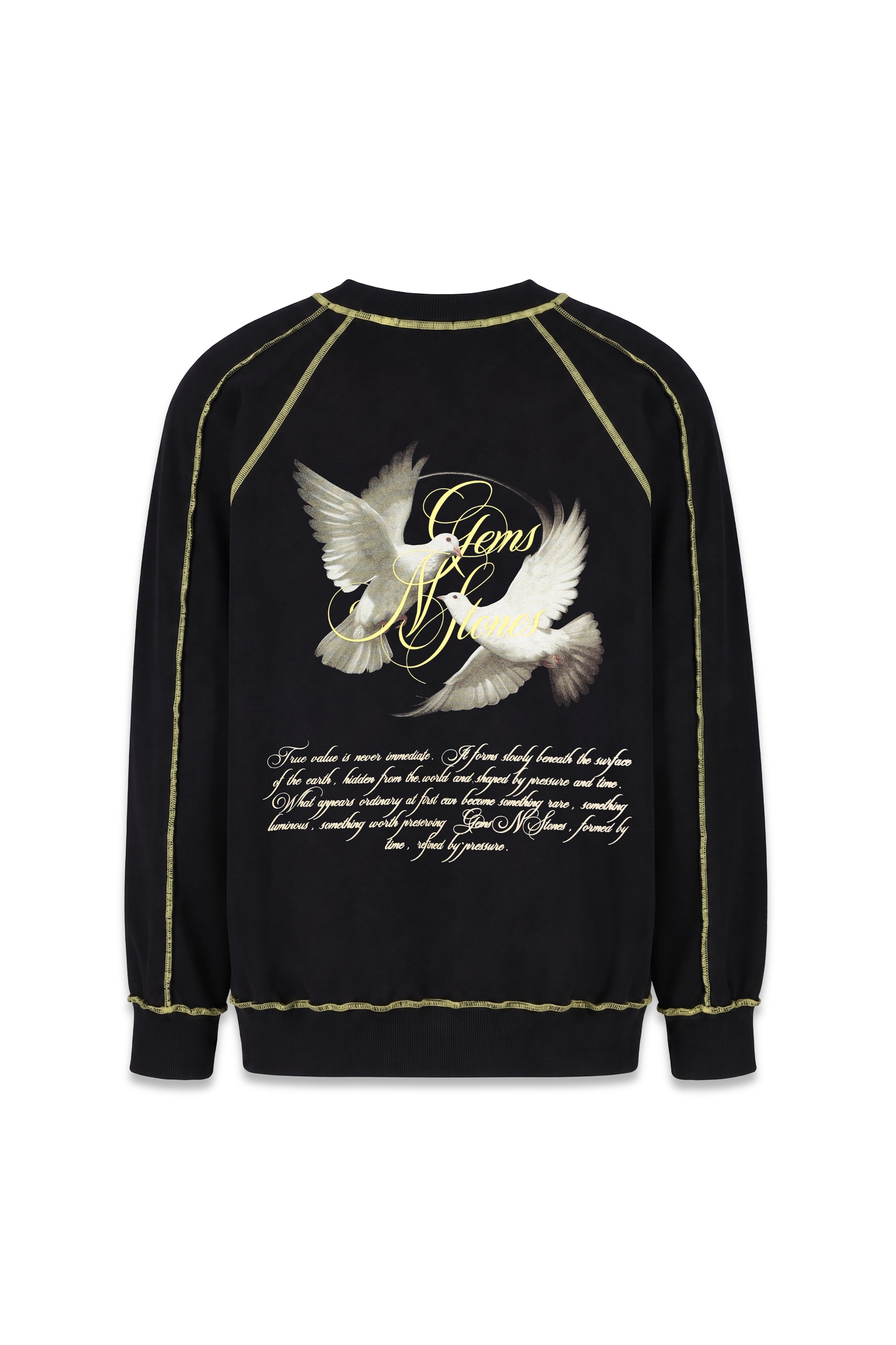 Pigeons Seams Oversized Sweater Negro — AURUM 79