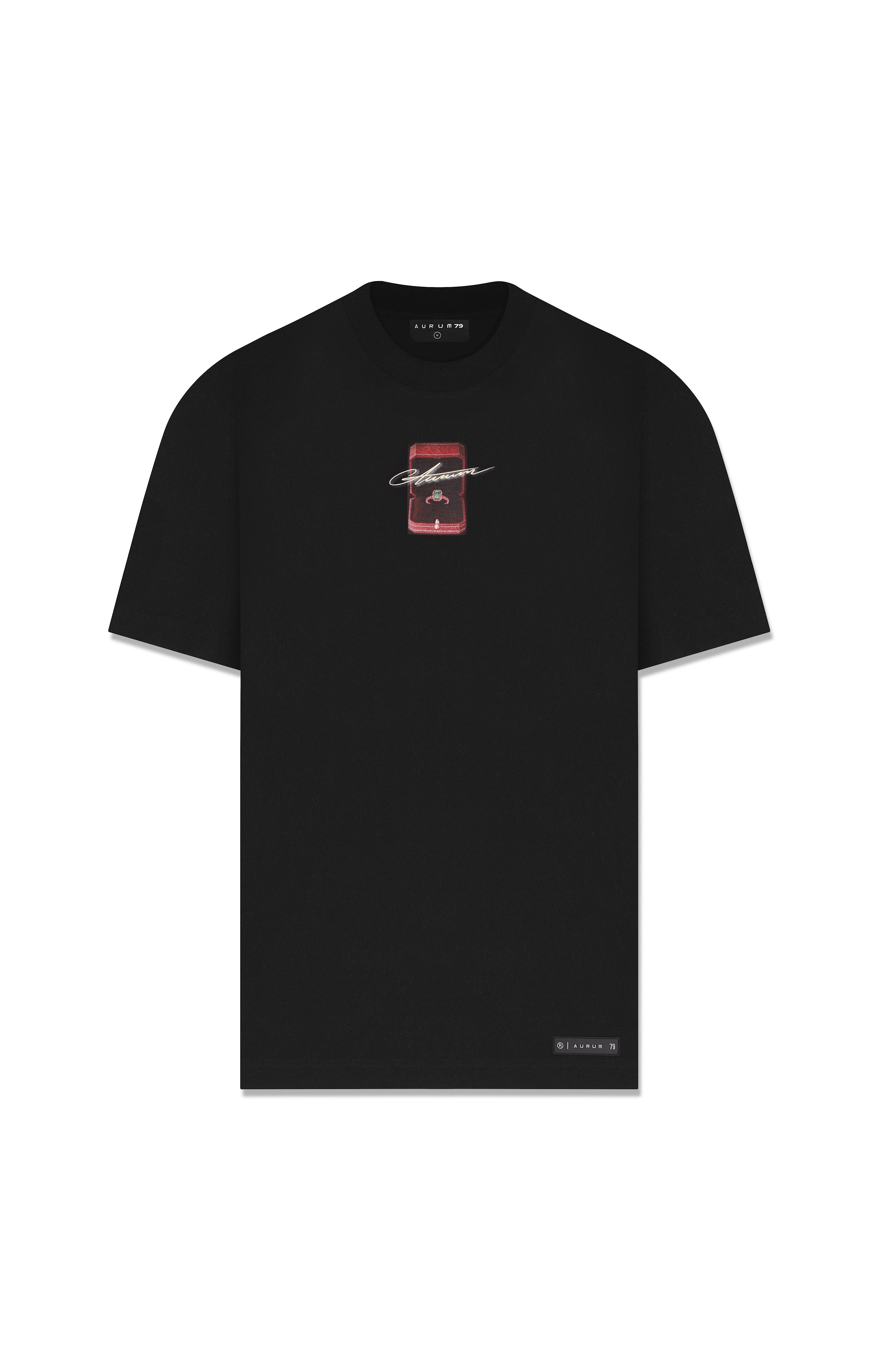 RedBox Semi Oversized T-Shirt Negro — AURUM 79