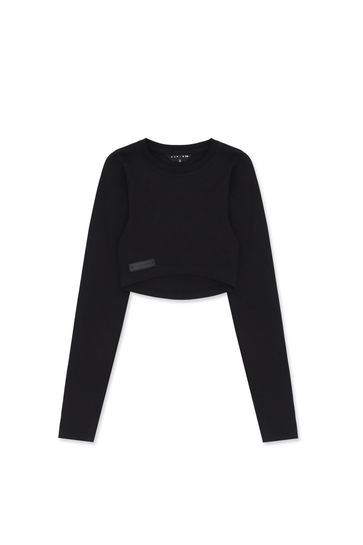 Timeless Long Sleeve Crop top Negro — AURUM 79