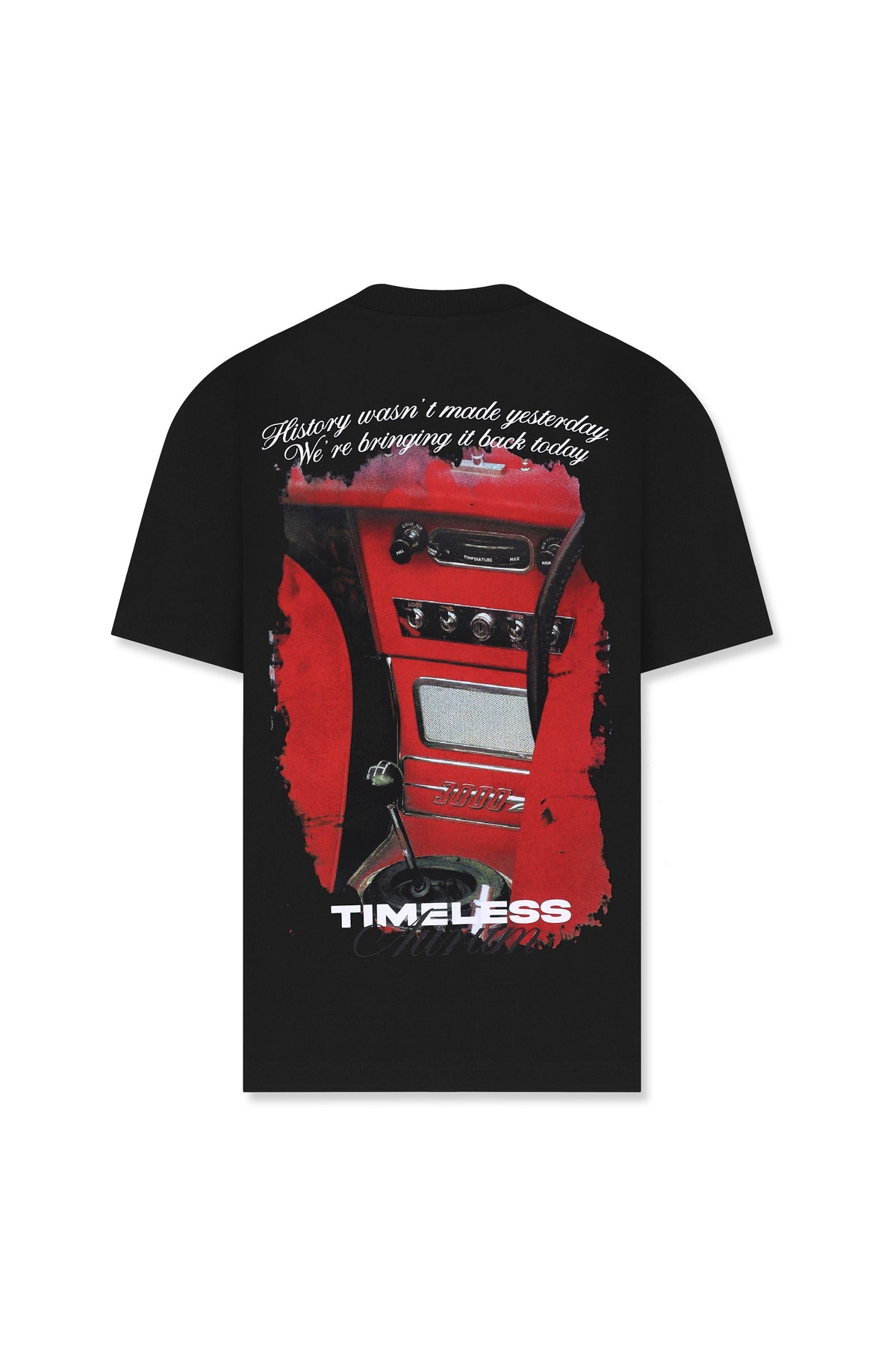 Vintage Interior Oversized T-Shirt Negro — AURUM 79
