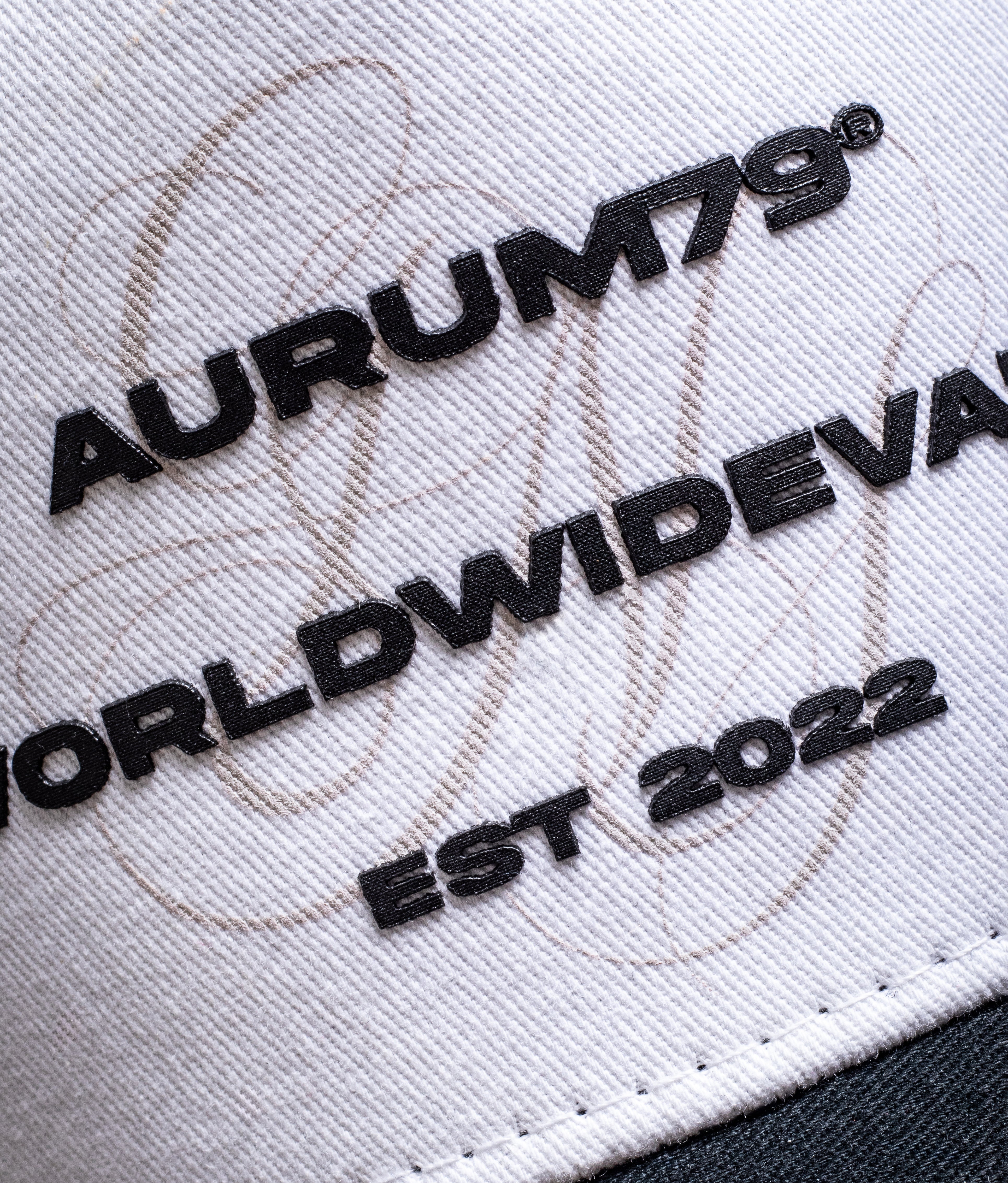 Worldwide Vault Trucker Cap Blanco/Negro — AURUM 79
