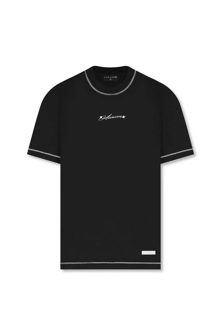 Signature Black Seams — camiseta oversized de AURUM 79