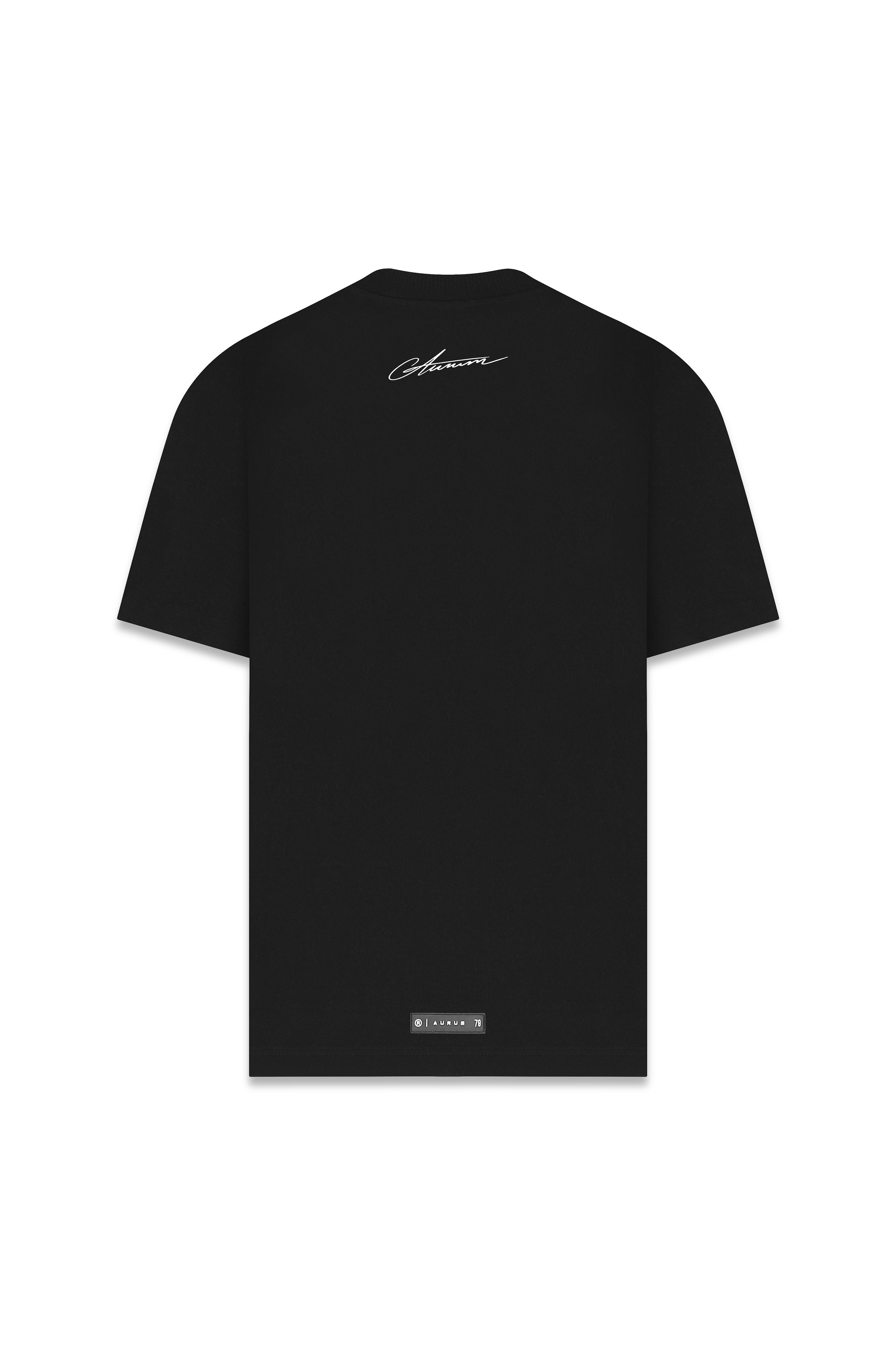 AURUM BLACK ON BLACK LINE T-SHIRT