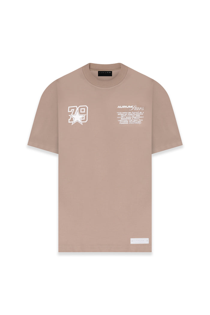 Mocha Aura T-Shirt — camiseta oversized de AURUM 79