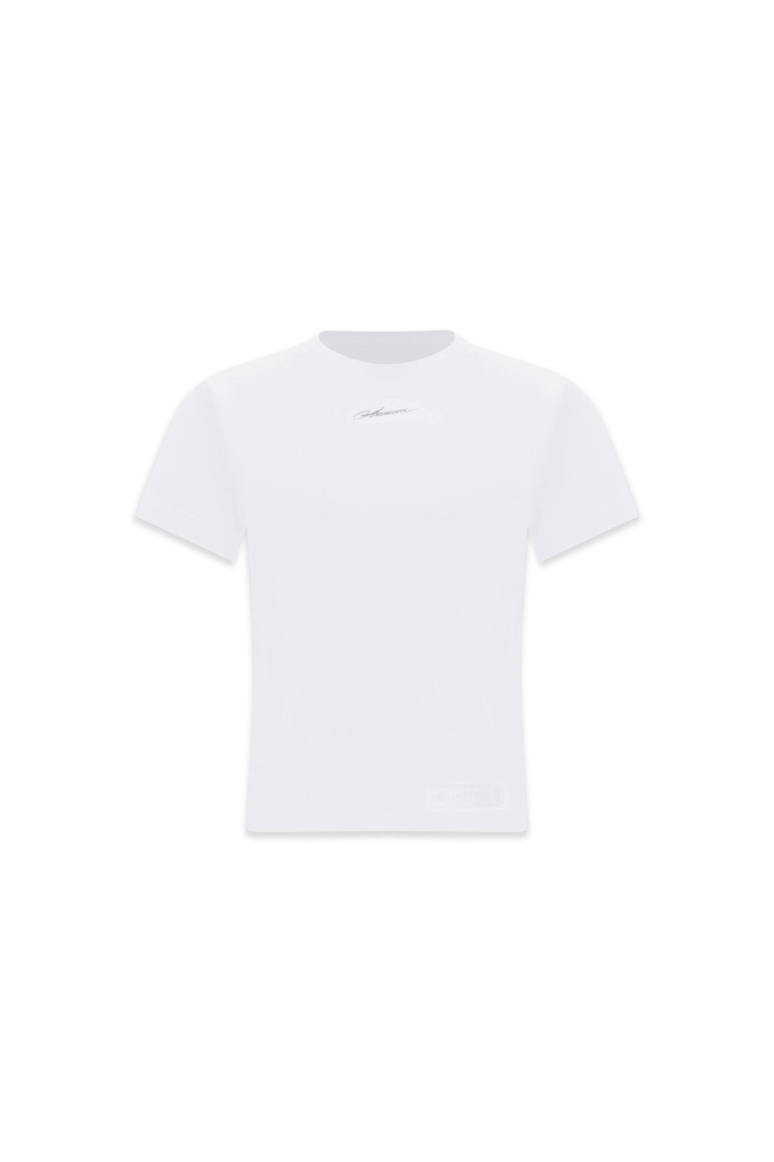 WHITE SIGNATURE BABY TEE