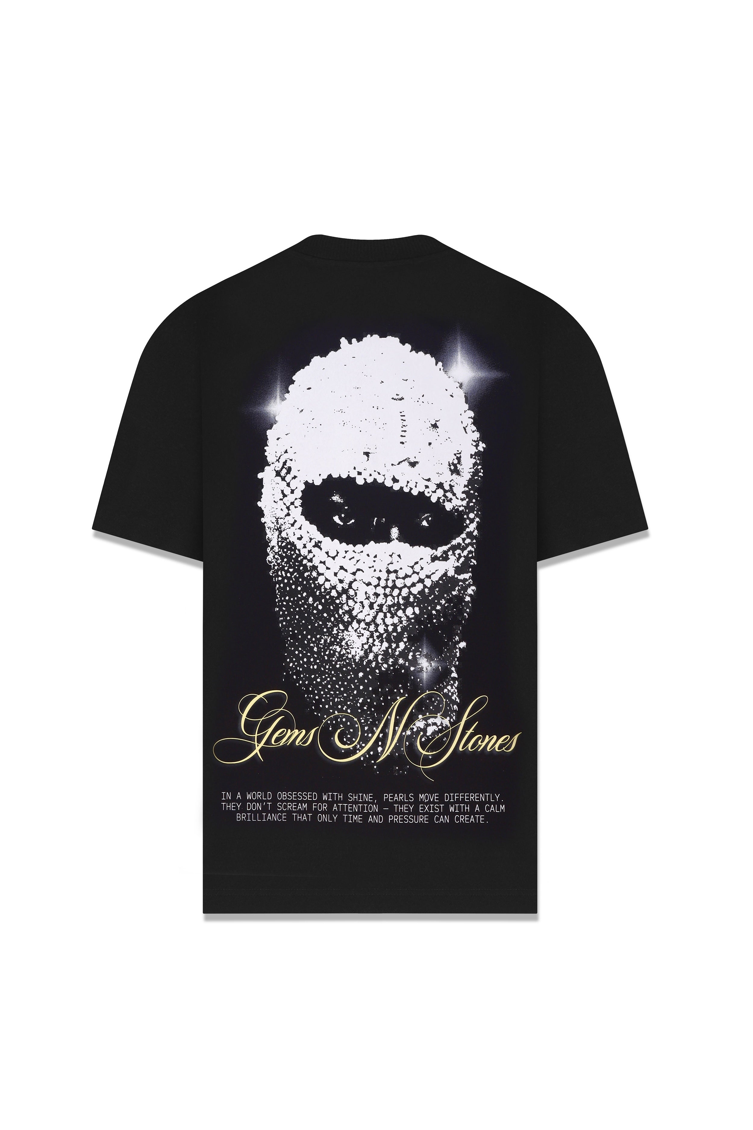 Pearlmask Oversized T-Shirt Negro — AURUM 79