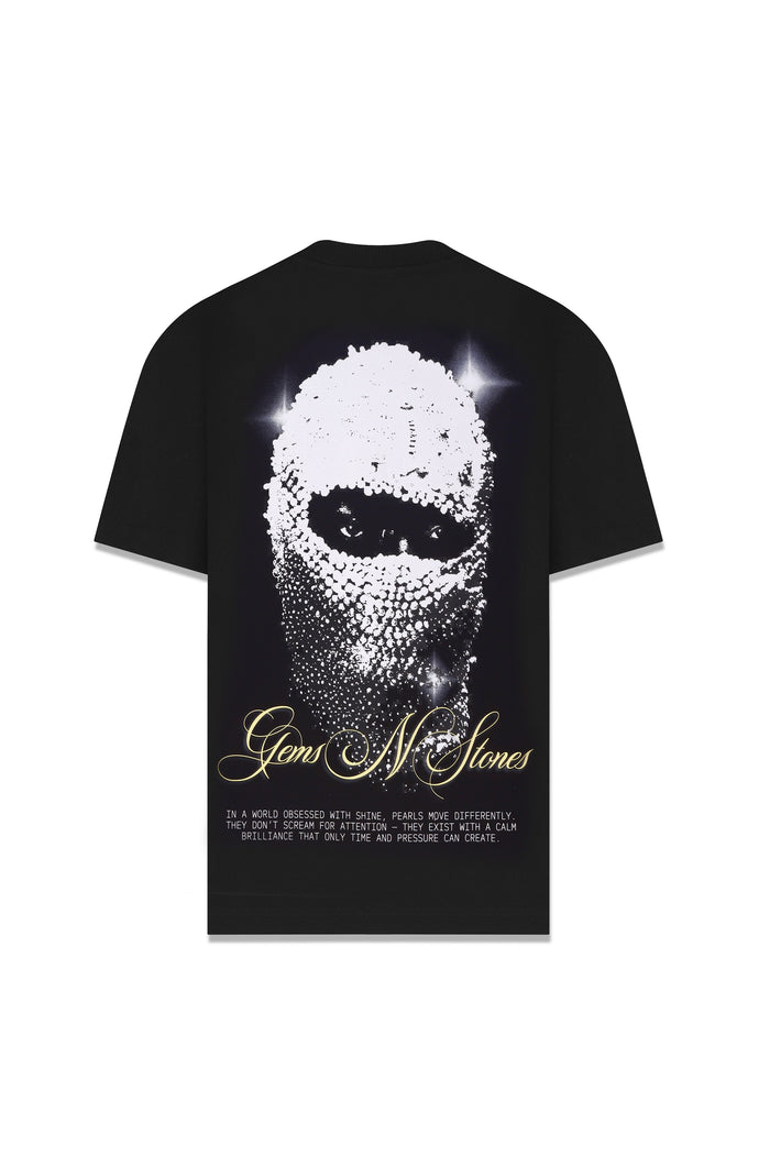 Pearlmask Oversized T-Shirt Negro — AURUM 79