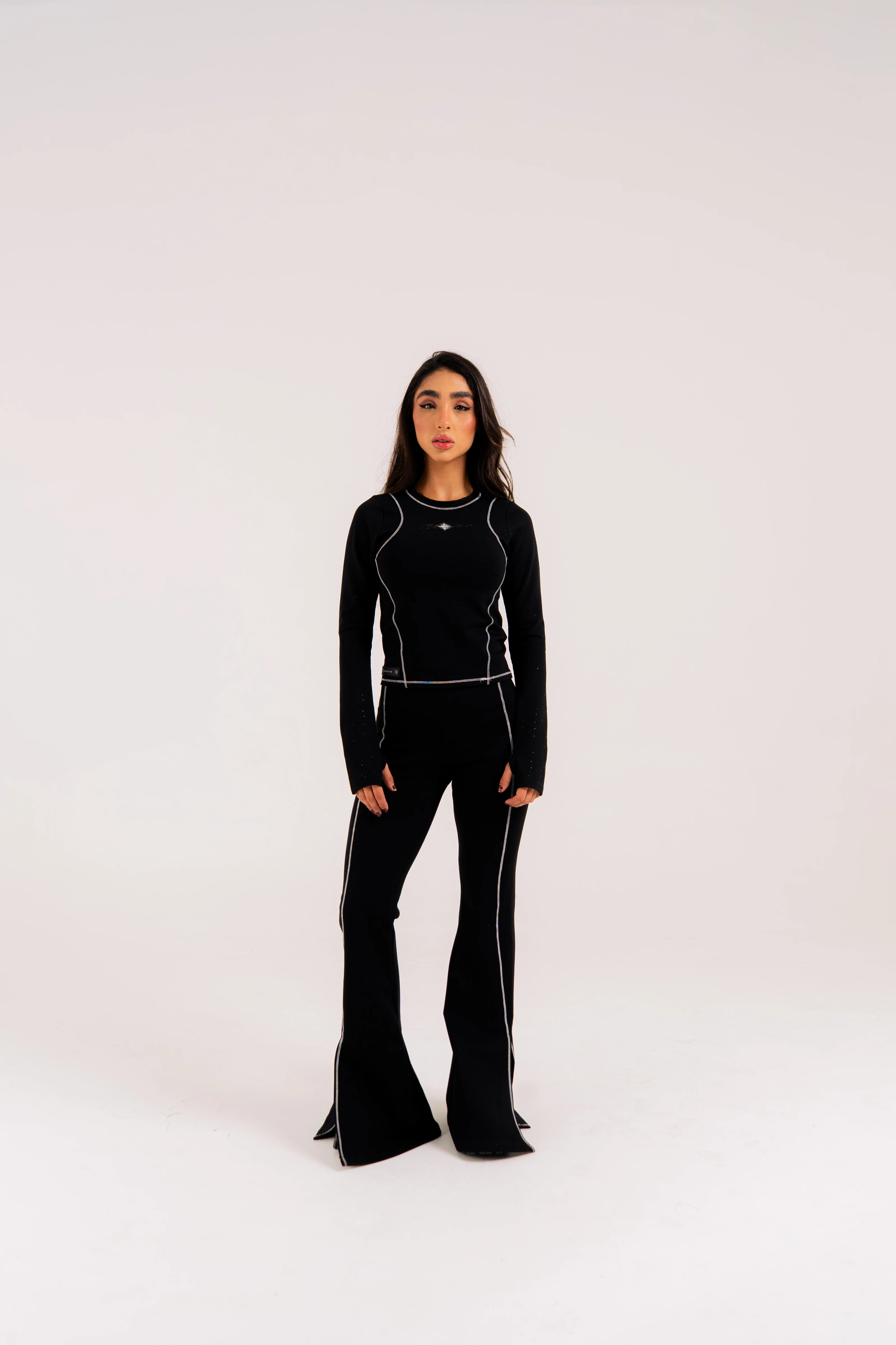 SHINY FLARE PANTS