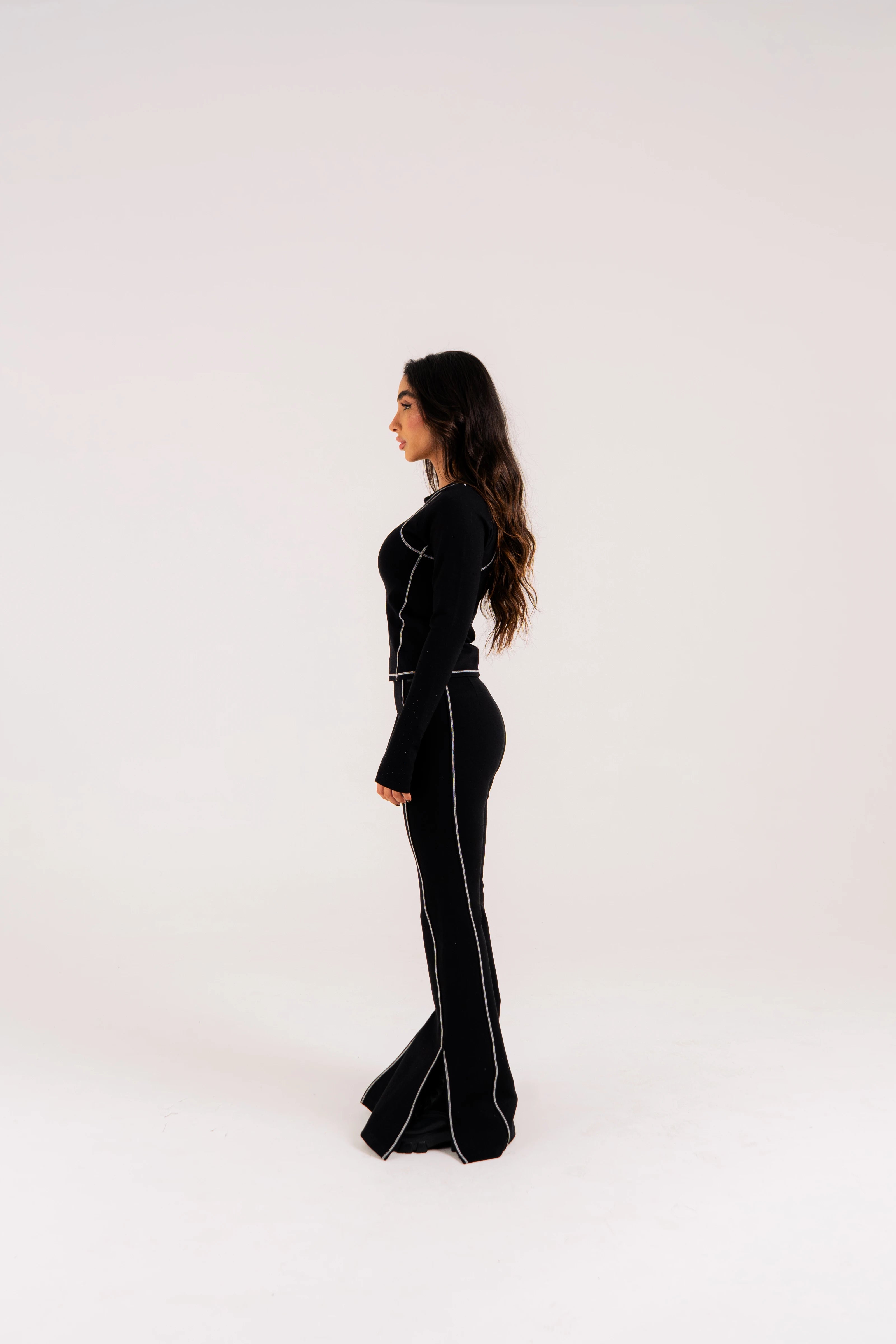 SHINY FLARE PANTS