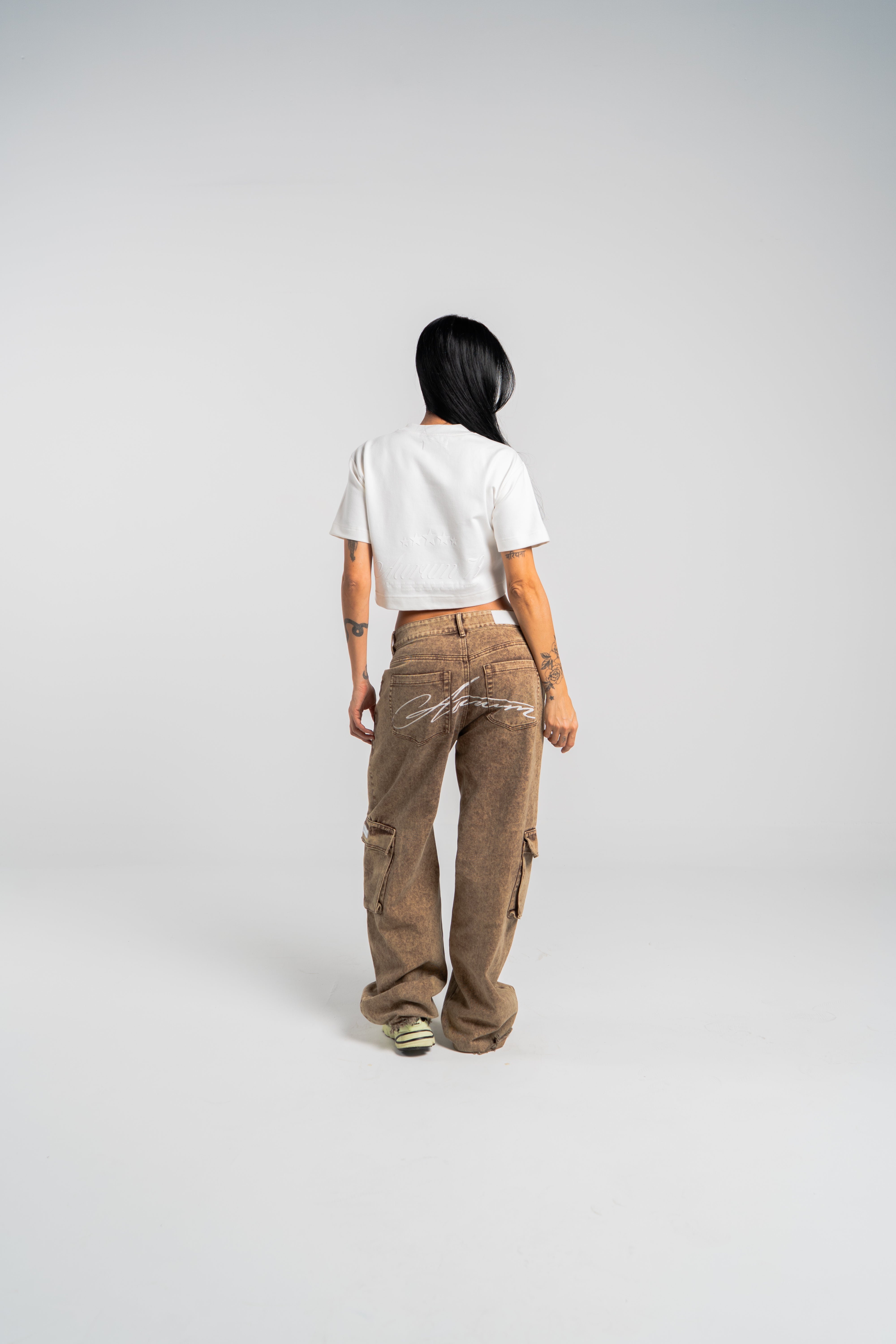 White Born To Fly Croptop