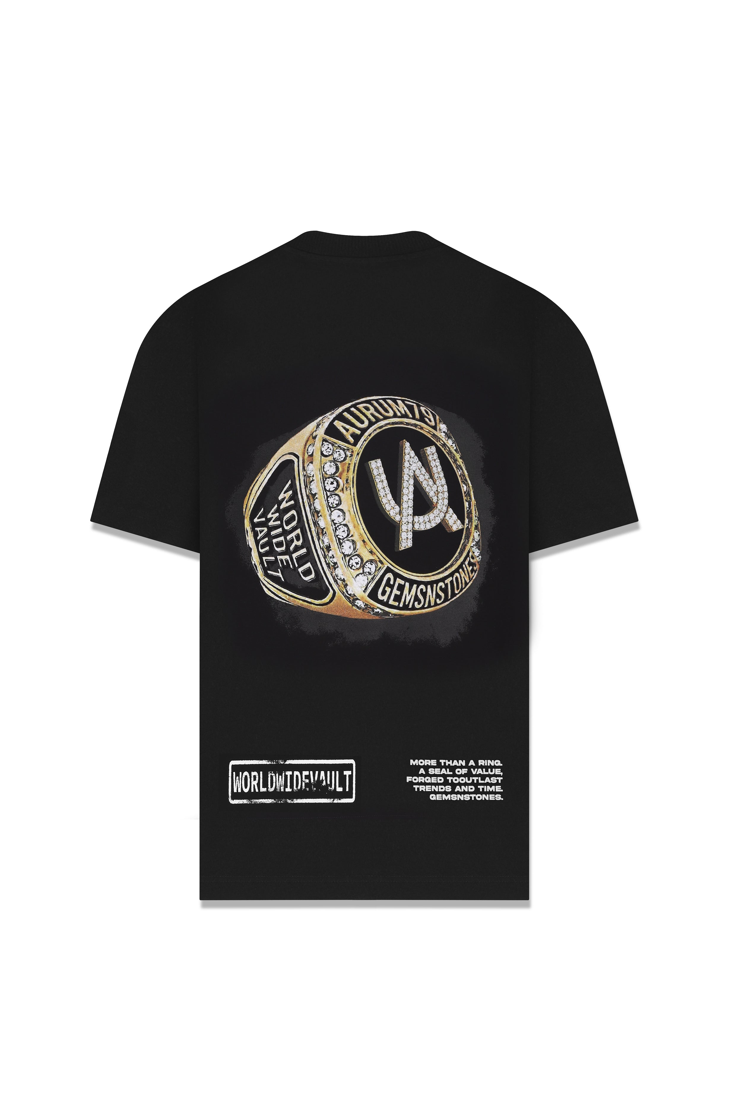 Au Ring Oversized T-Shirt Negro — AURUM 79