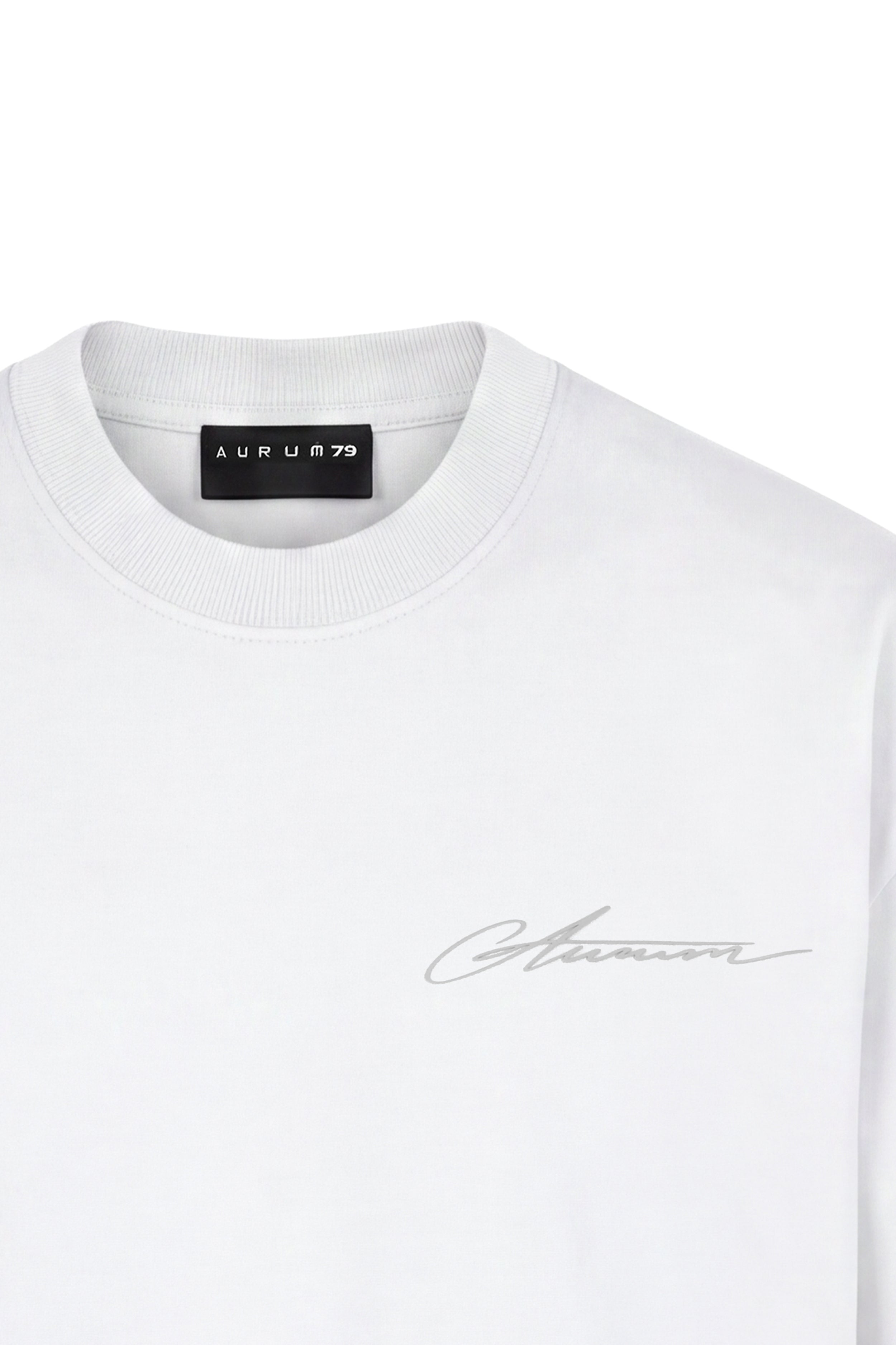 Aurum Overzized White Line T-Shirt Marfil — AURUM 79