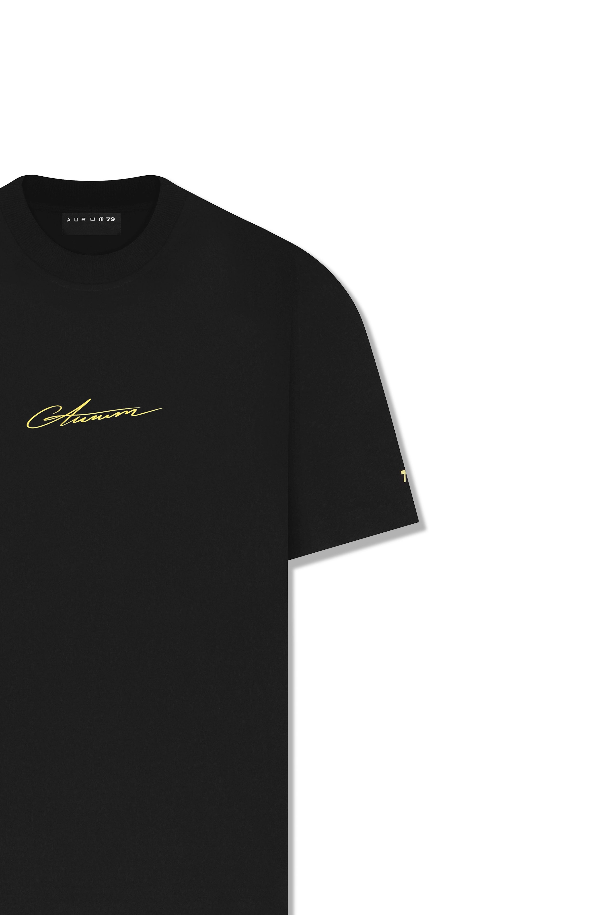 B&Y Signature Oversized T-Shirt Negro — AURUM 79