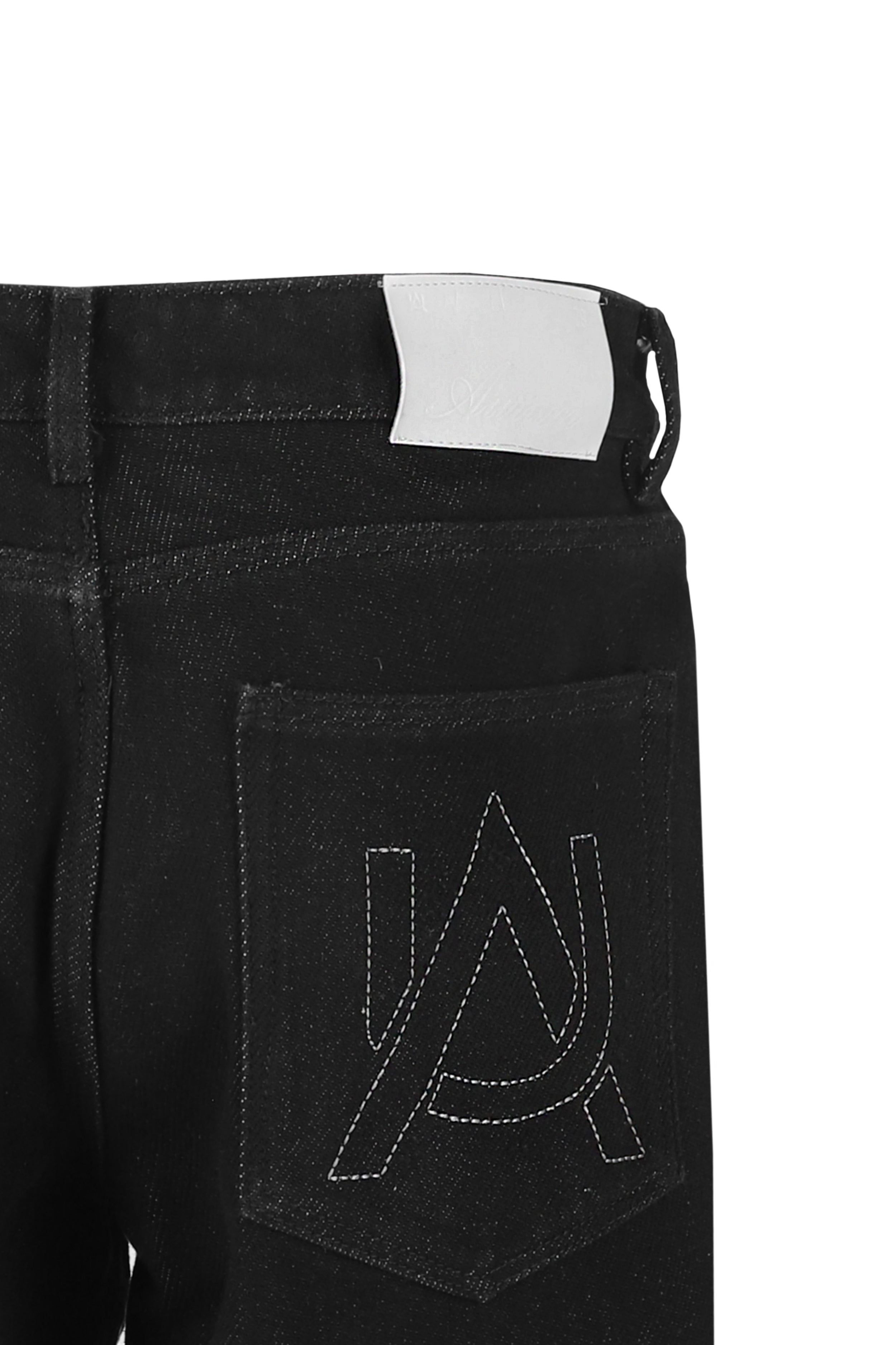 Black Gems Flared Jeans Negro — AURUM 79
