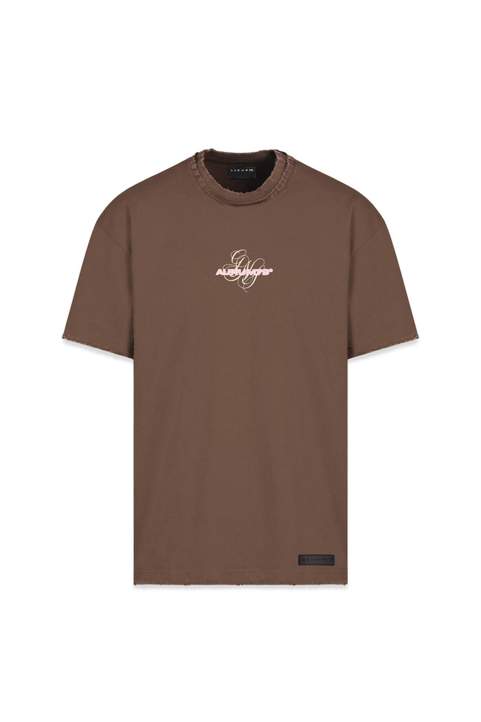 Gems Pigeons Oversized T-Shirt Café — AURUM 79