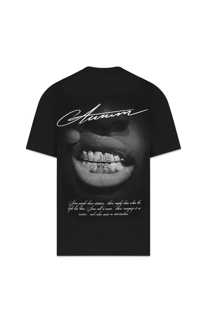 Grillz Teeth Oversized T-Shirt Negro — AURUM 79