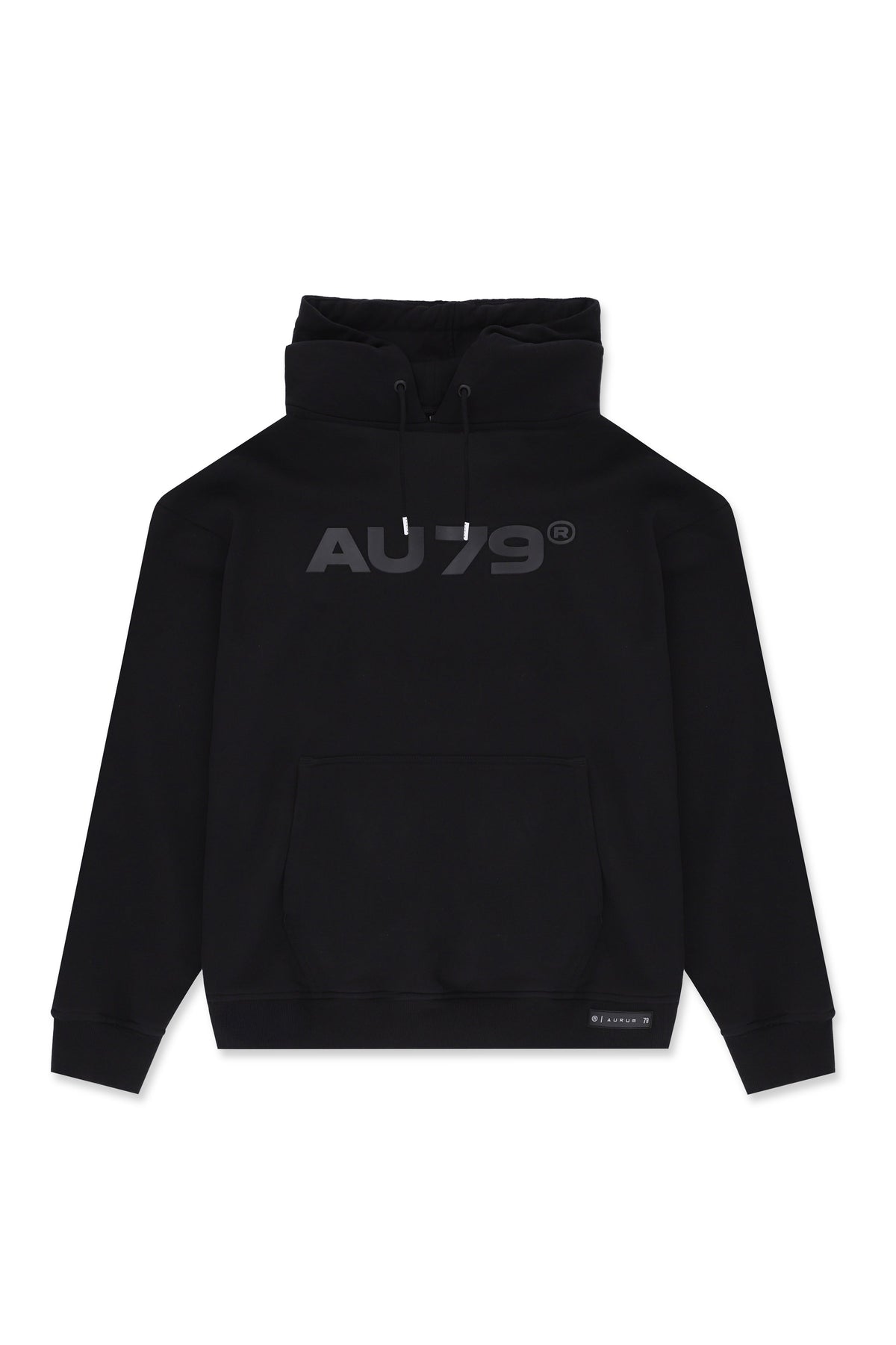 Hoodie Boxy Fit Timeless Negro — AURUM 79
