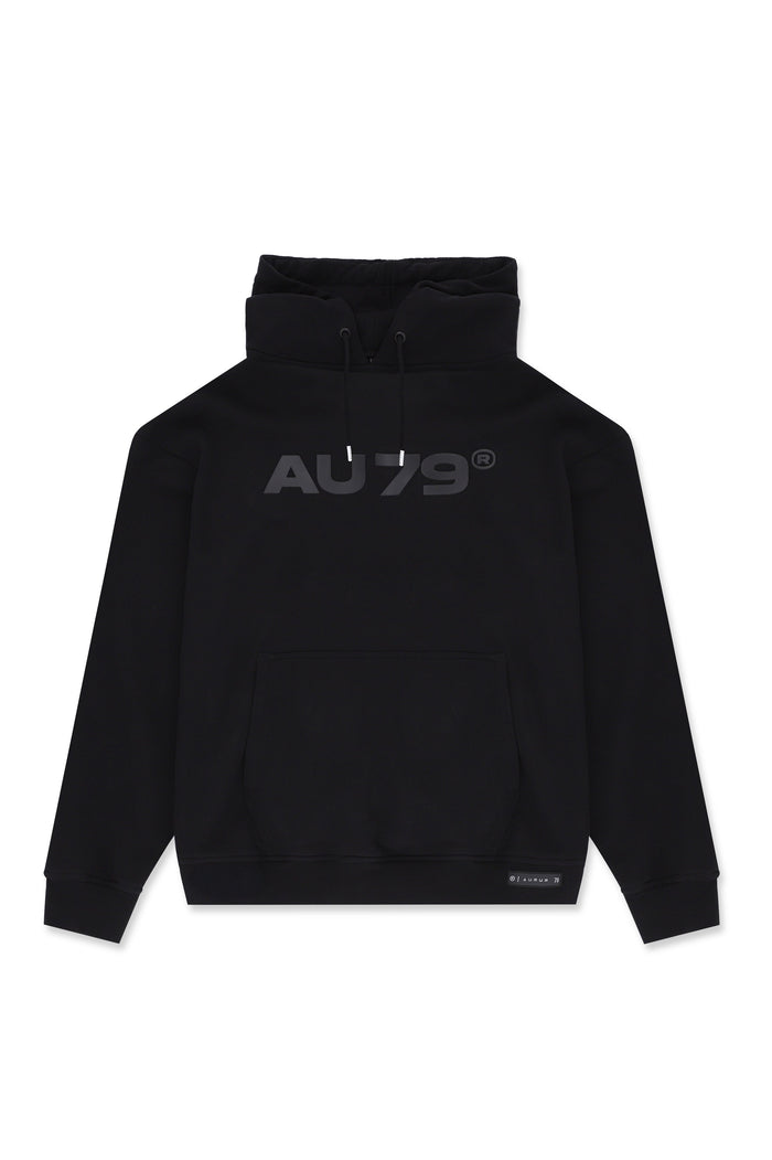 Hoodie Boxy Fit Timeless Negro — AURUM 79
