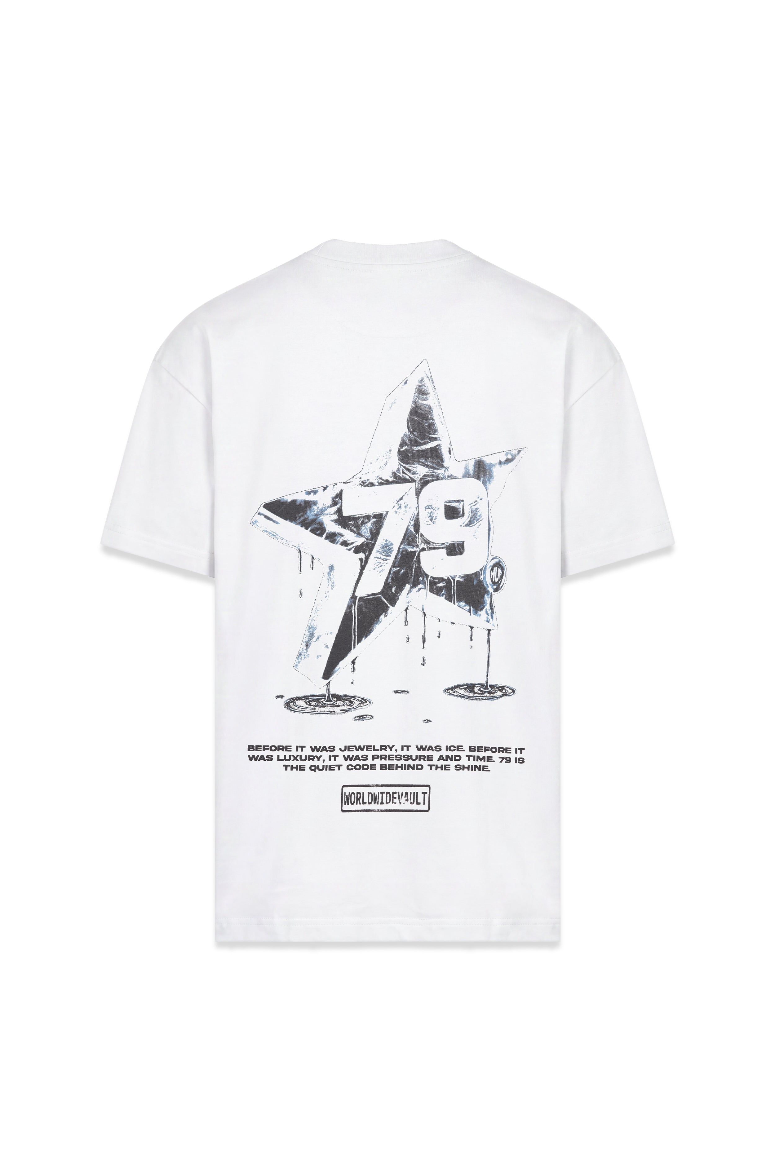 Iced Star Oversized T-Shirt Marfil — AURUM 79