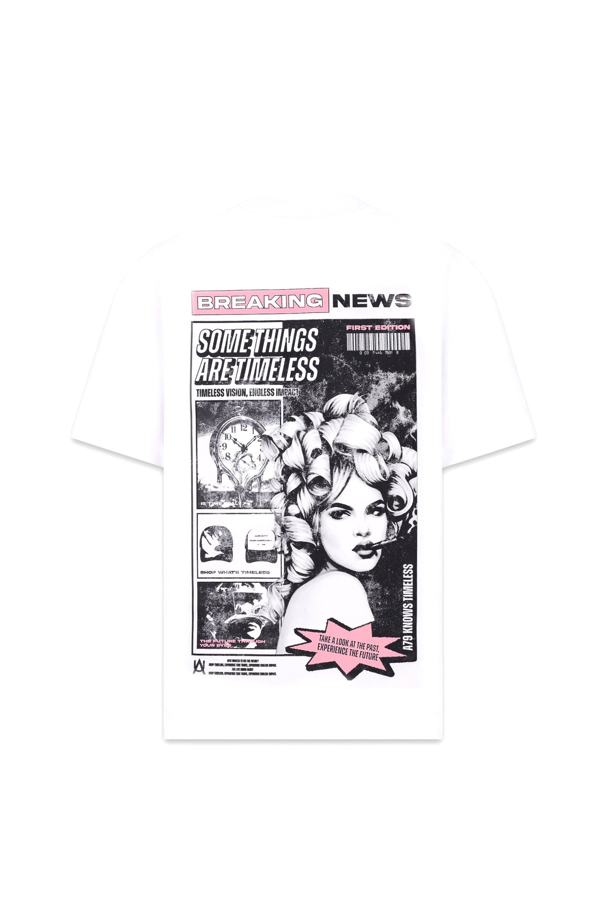 Magazine Oversized T-shirt Marfil — AURUM 79