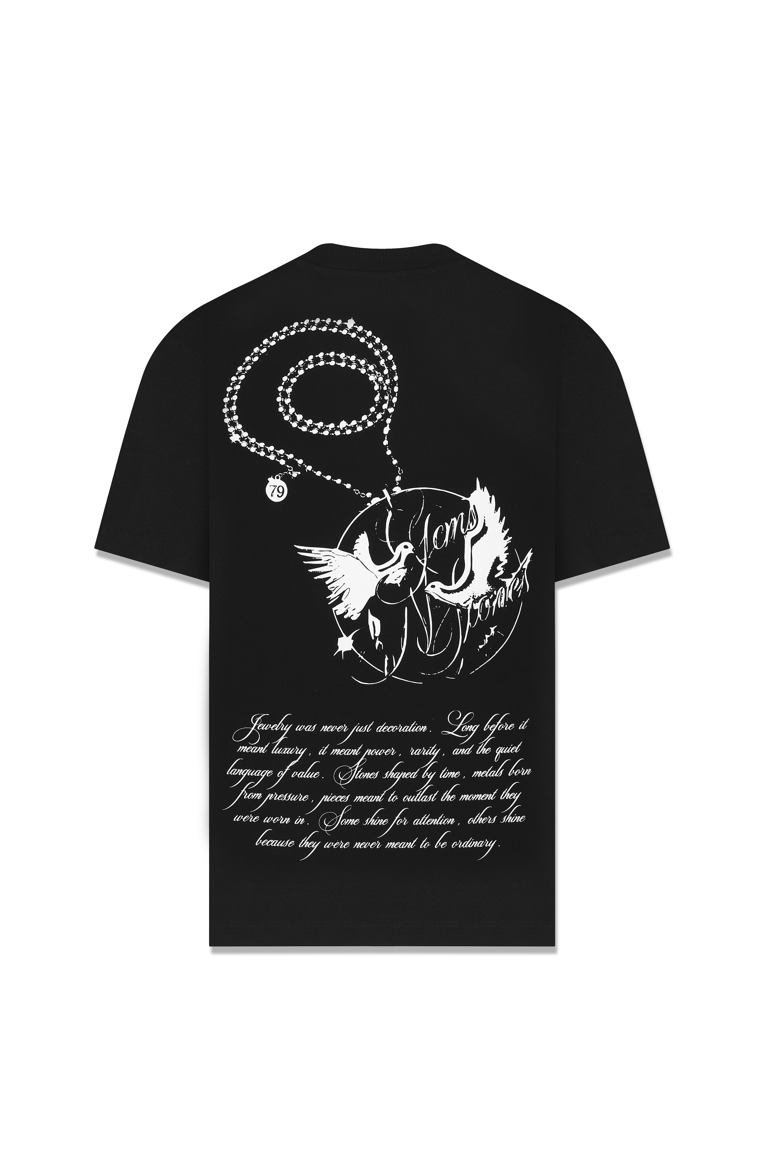 Neckless Semi Oversized T-Shirt Negro — AURUM 79