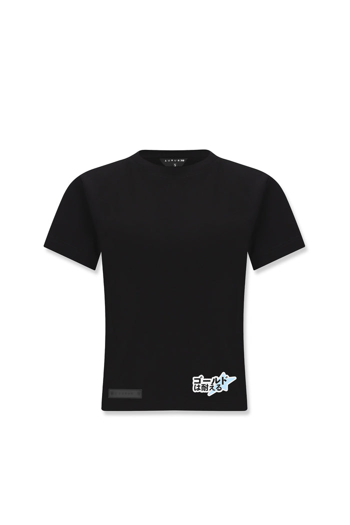 Nostalgia Slim Baby Tee Negro — AURUM 79