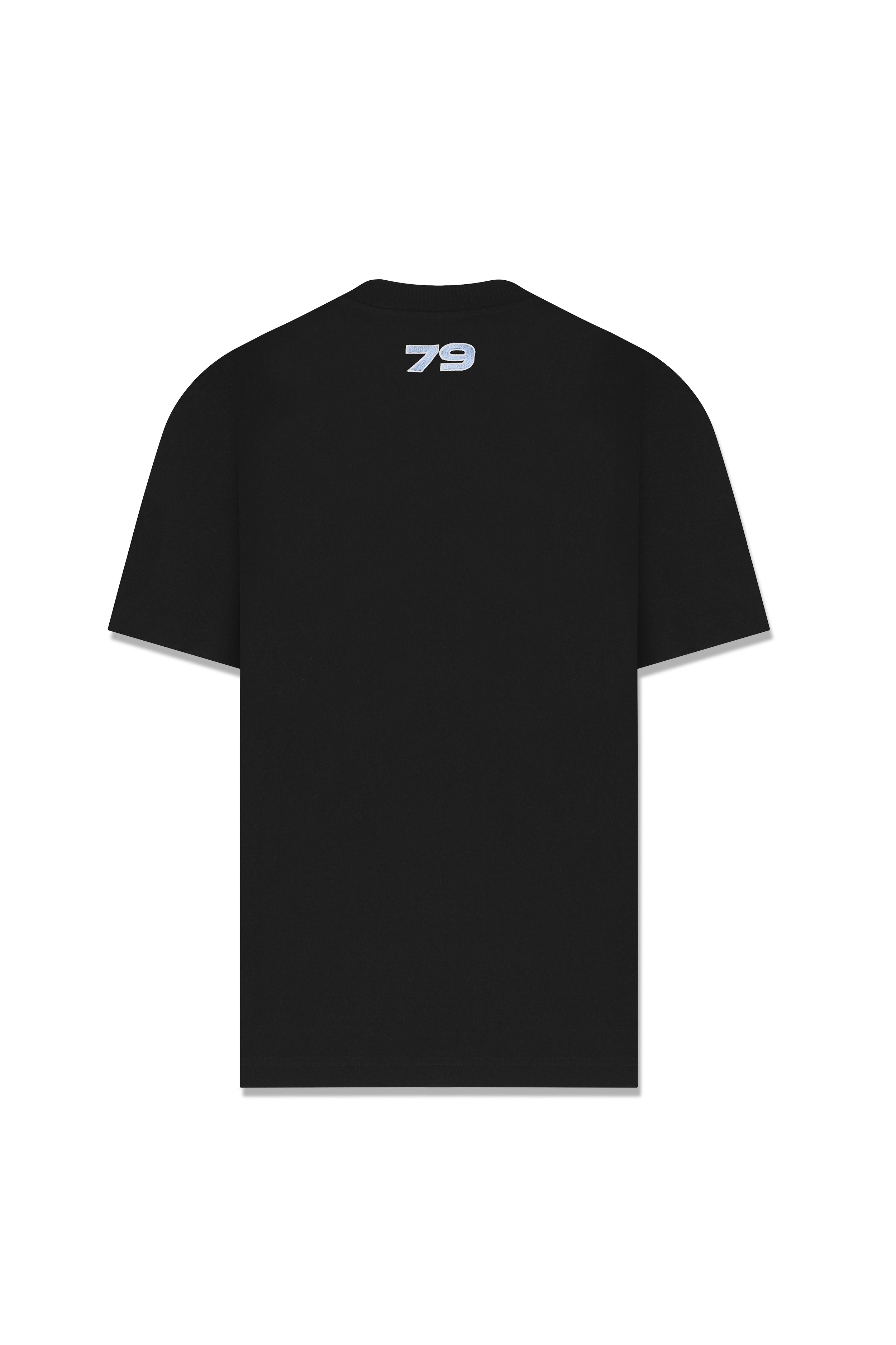 Patch Semi Oversized T-Shirt Negro — AURUM 79