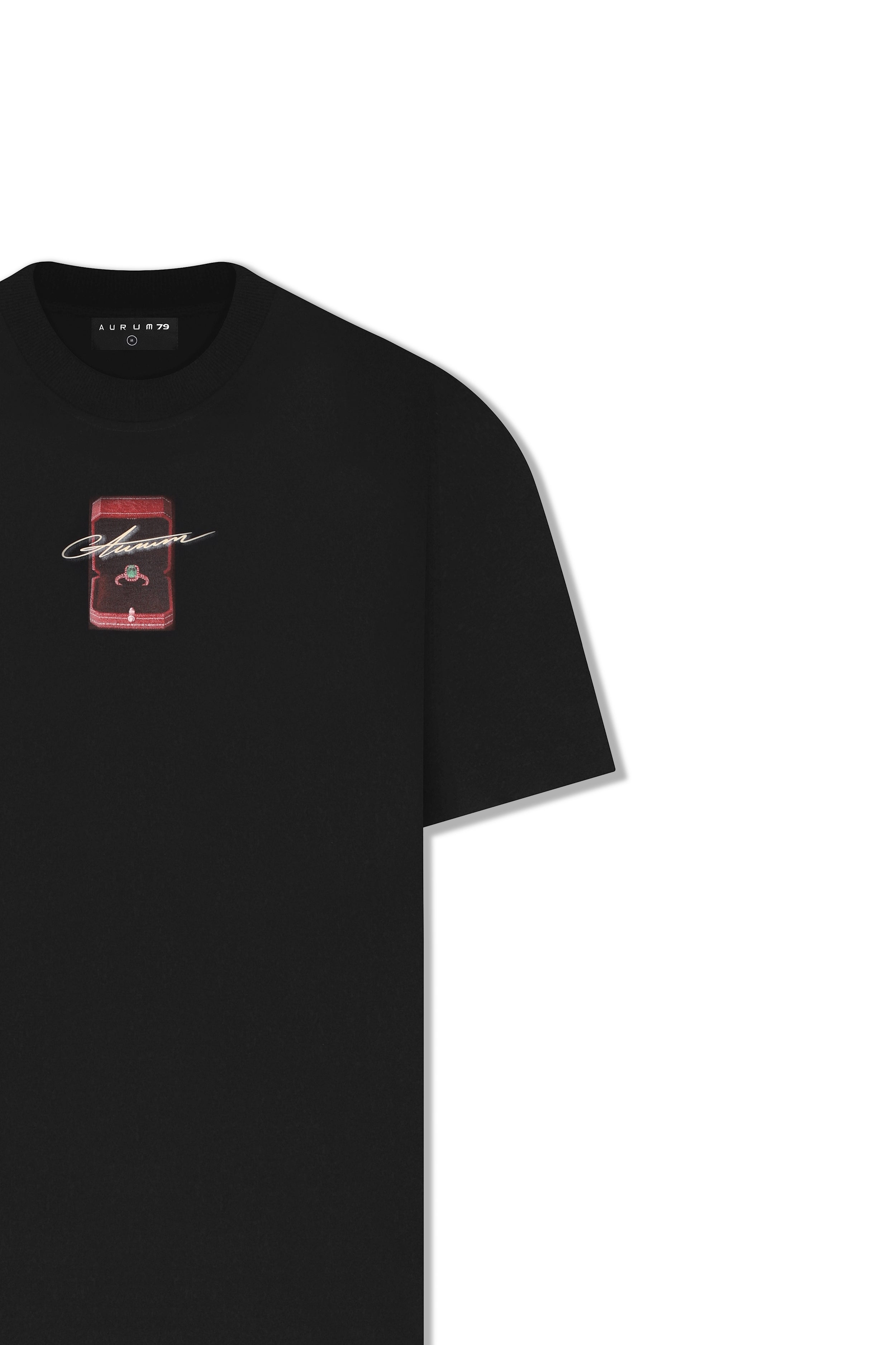 RedBox Semi Oversized T-Shirt Negro — AURUM 79