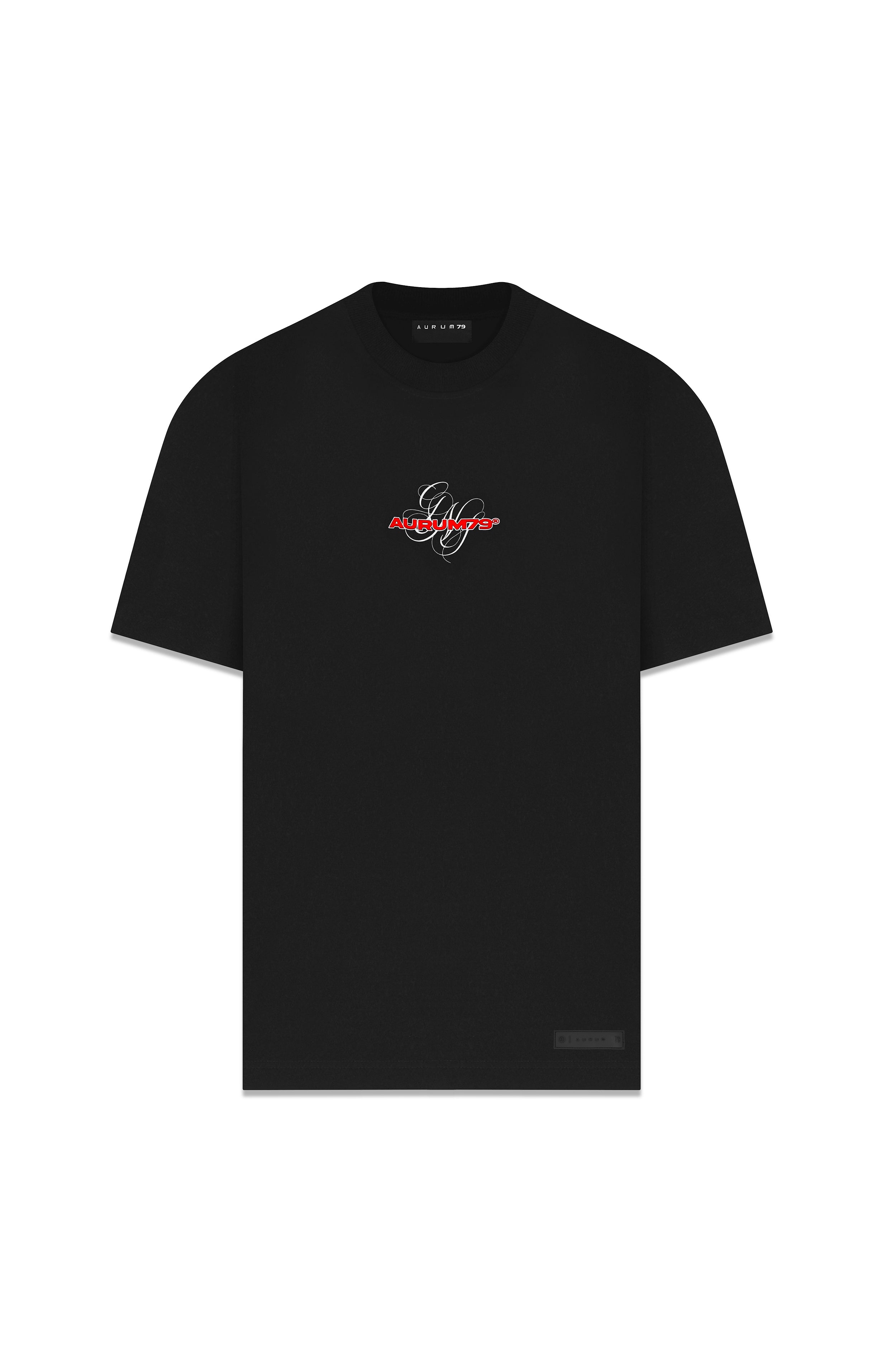 Rubbie Zip Oversized T-Shirt Negro — AURUM 79