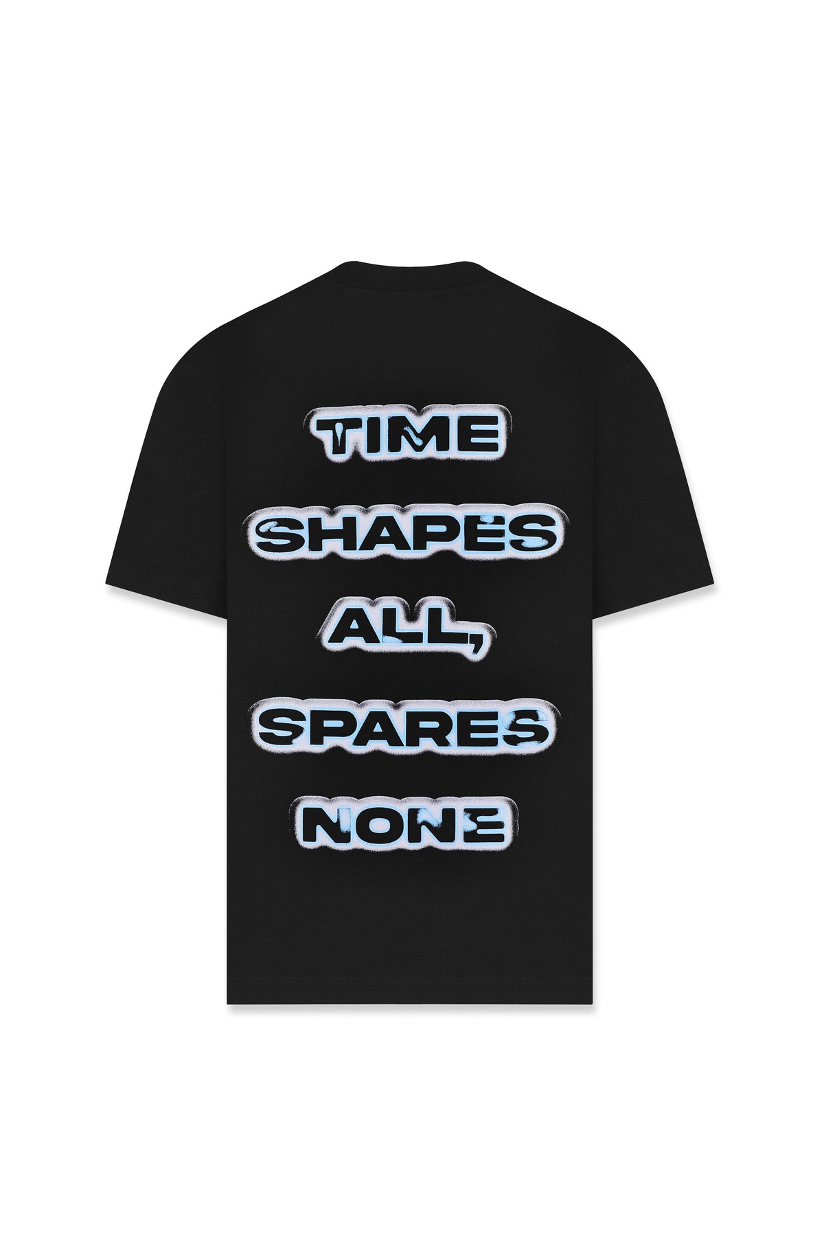 Time Shapes Semi Oversized T-Shirt Negro — AURUM 79