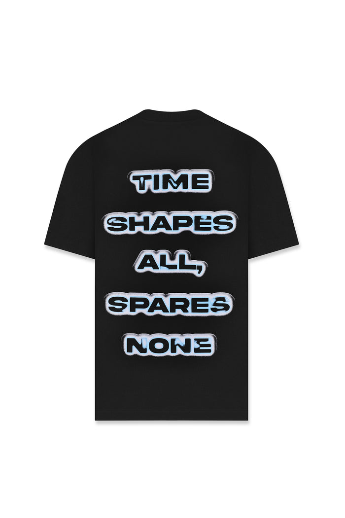 Time Shapes Semi Oversized T-Shirt Negro — AURUM 79