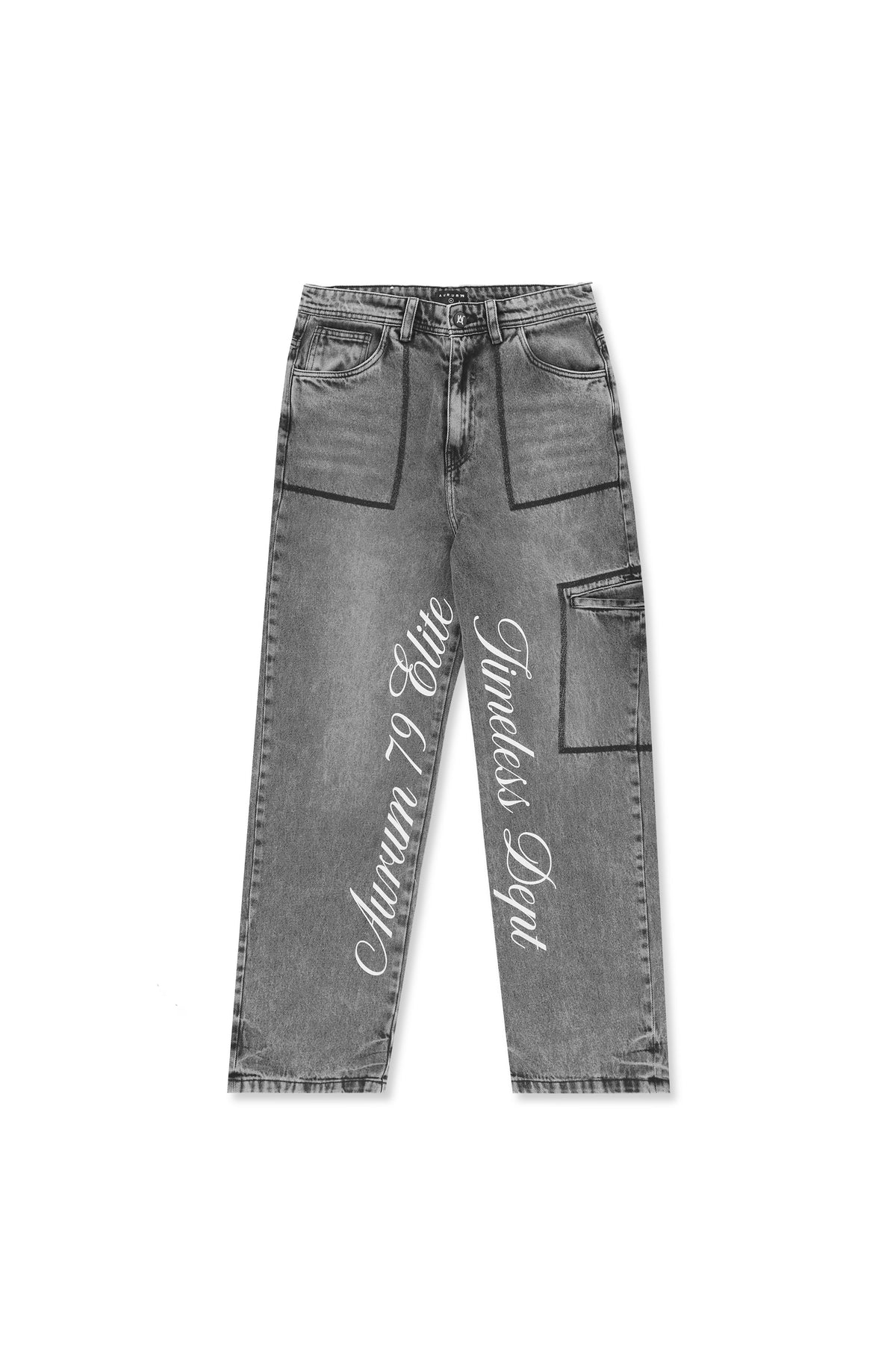Timeless Dept Wide Jean Gris Washed — AURUM 79