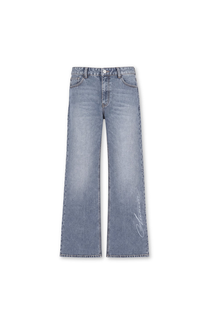 Timeless Washed Loose Fit Jean Azul — AURUM 79