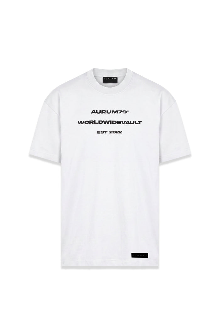 World Vault Semi Oversized T-Shirt Marfil — AURUM 79