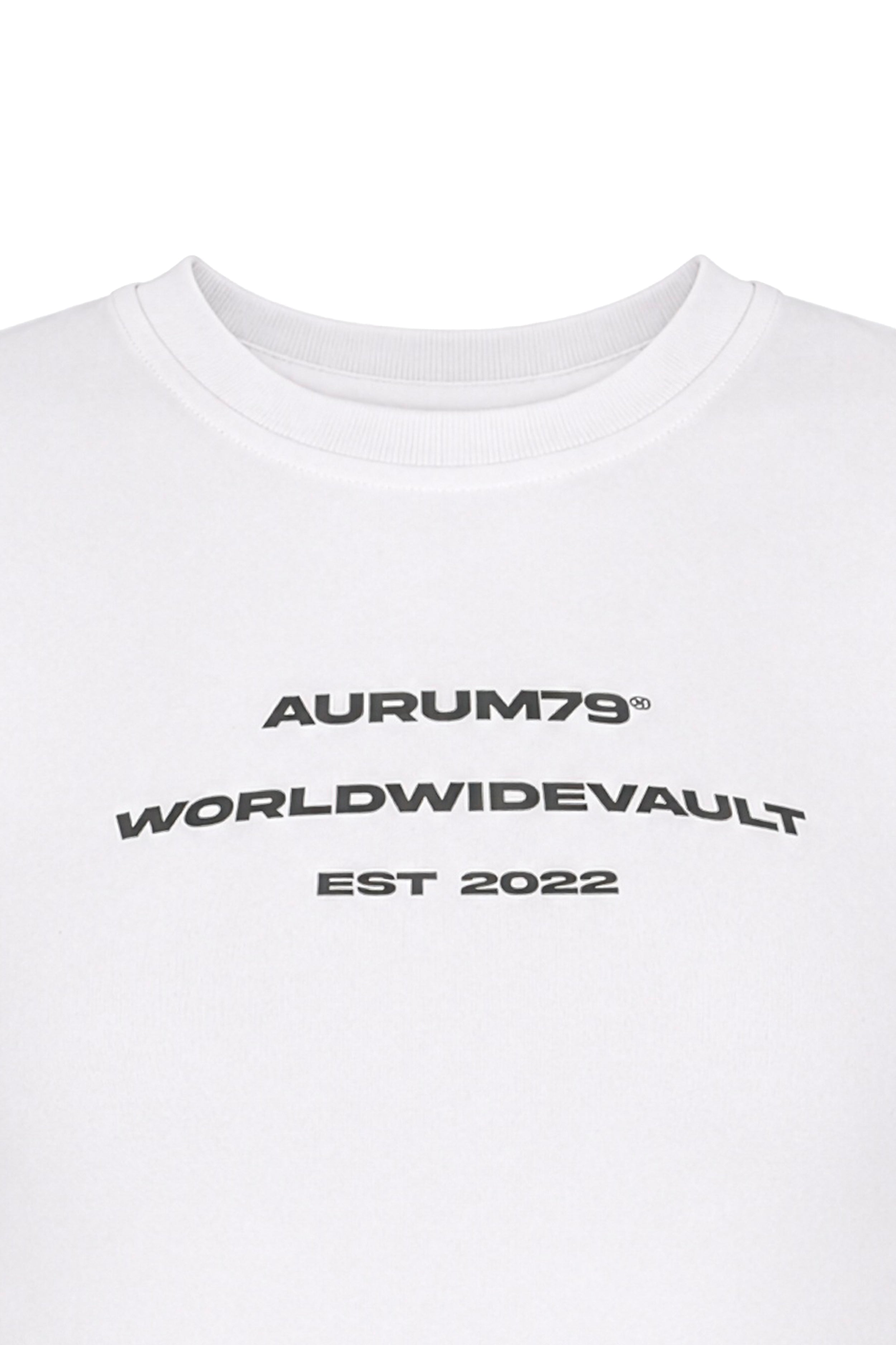 Worldwide Vault Slim Baby Tee Marfil — AURUM 79